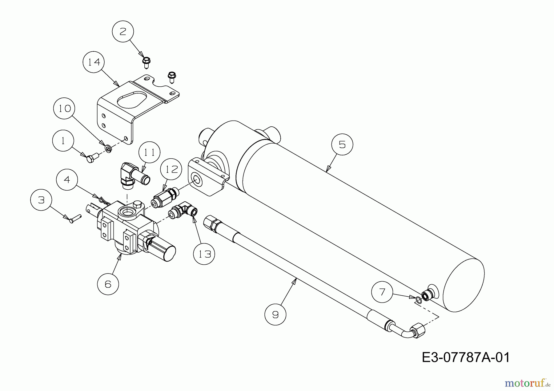  MTD Log splitter LS 550 24AF550C678  (2012) Cylinder hydraulic