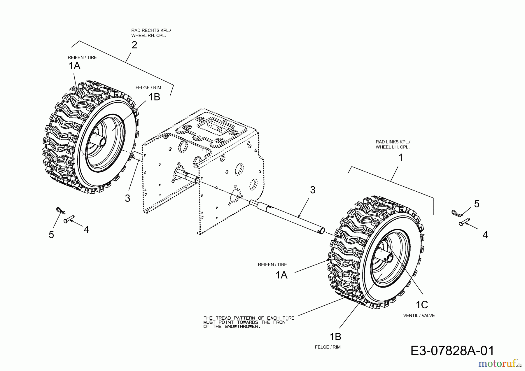  Cub Cadet Snow throwers 933 SWE 31AY95KV603  (2015) Wheels