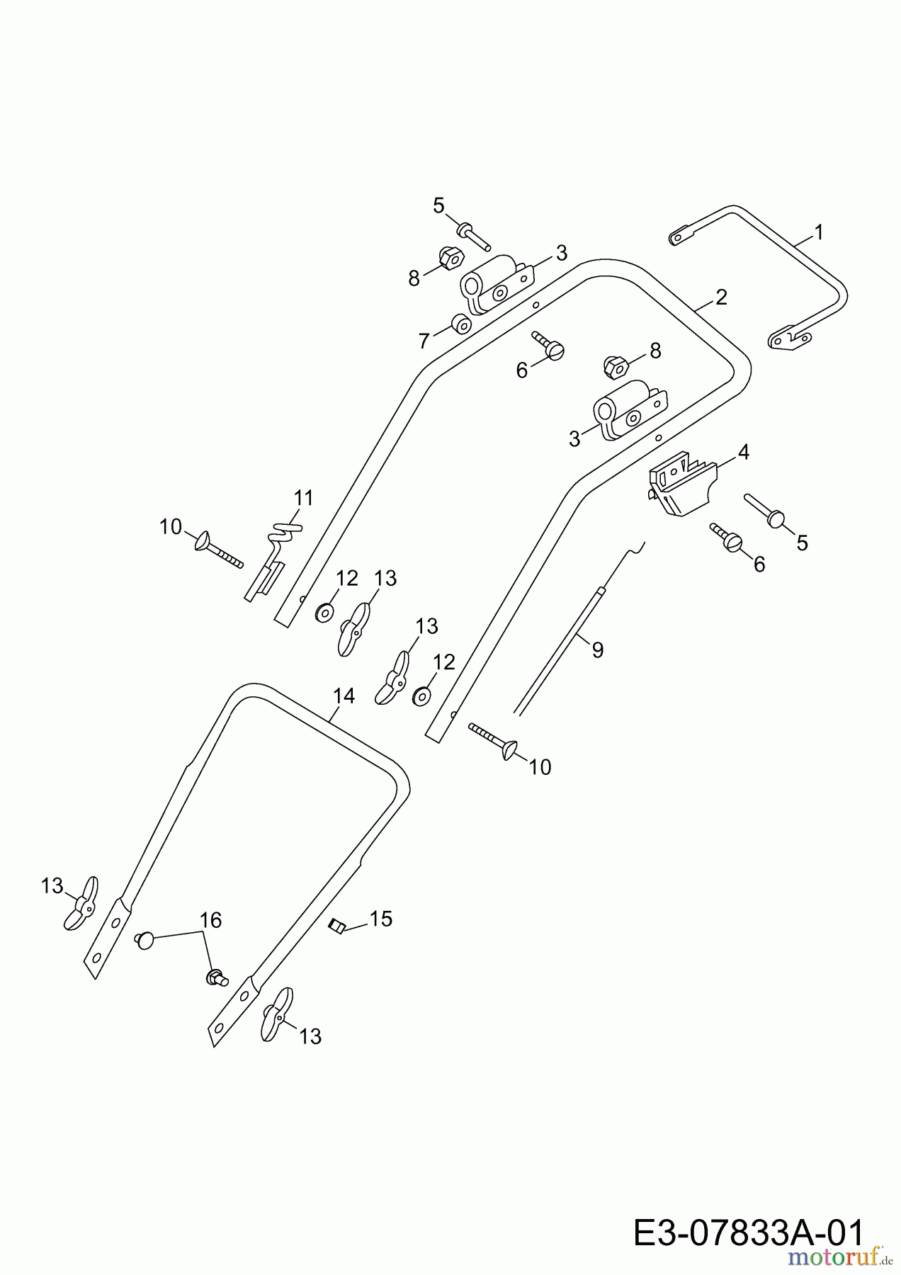  Wolf-Garten Petrol mower 2.42 B 4212000  (2010) Handle