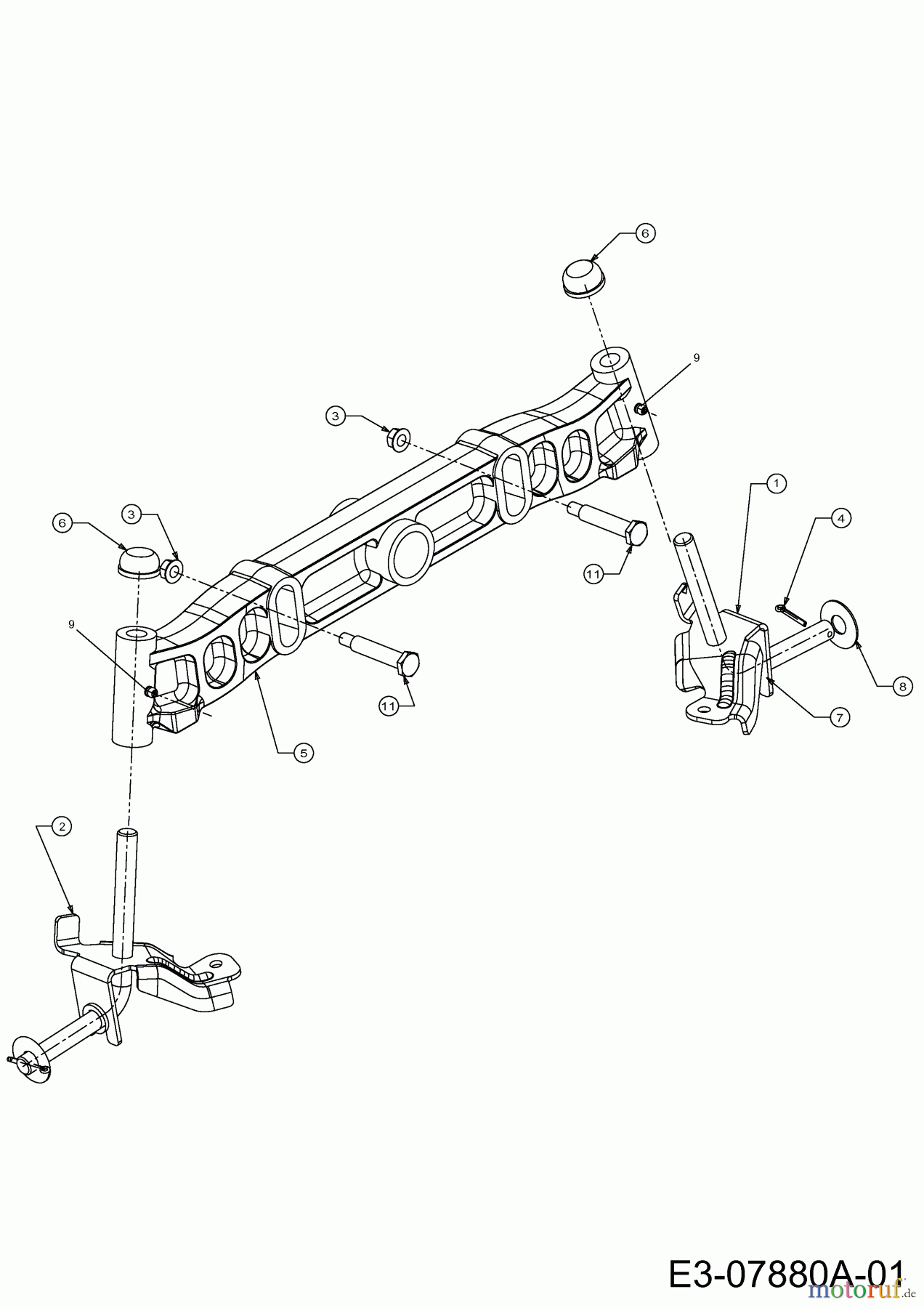  Gutbrod Lawn tractors Sprint SLX 107 S 13AP606G690  (2000) Front axle