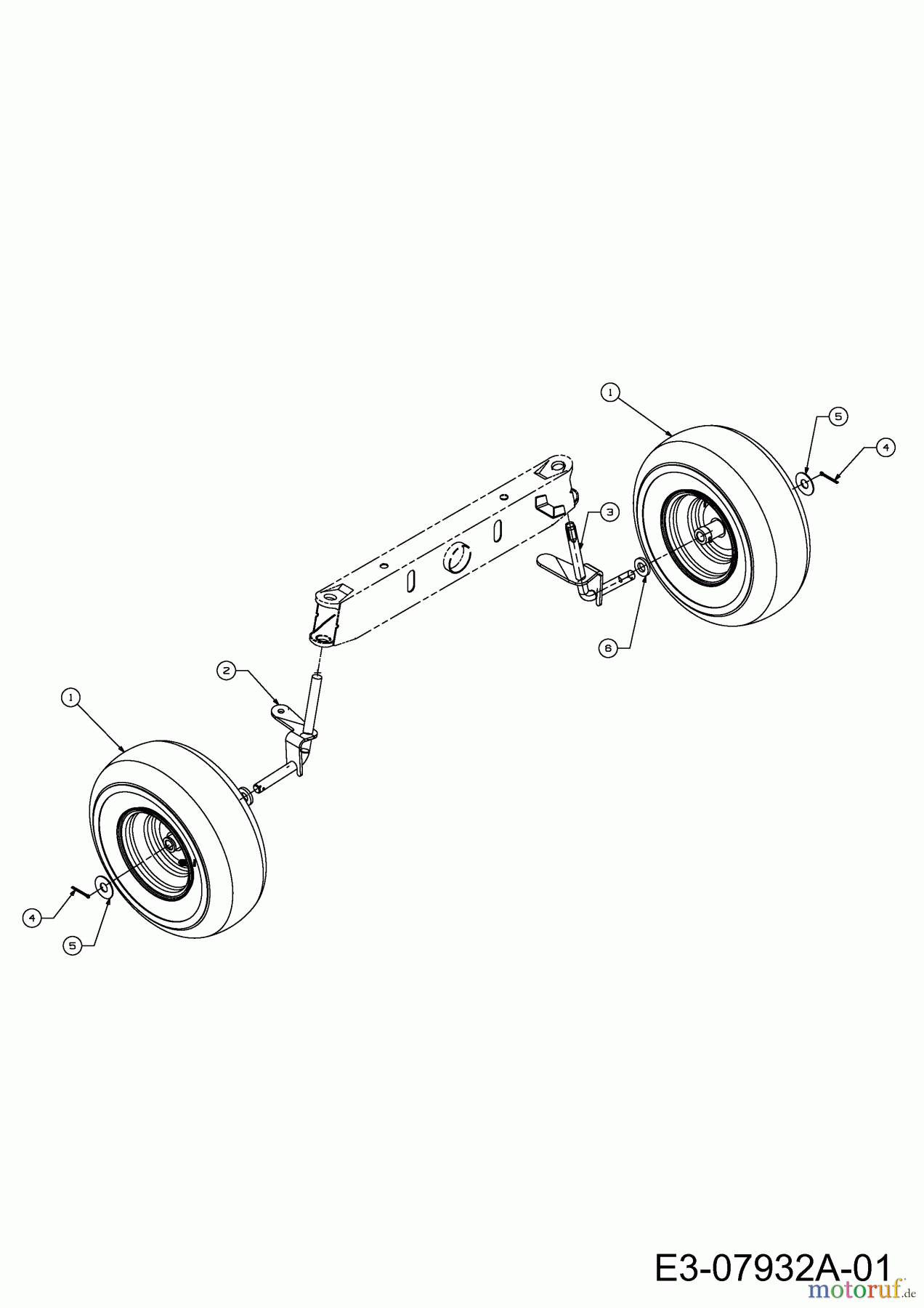  MTD Lawn tractors Junior 115 13AC452C600  (2004) Front axle