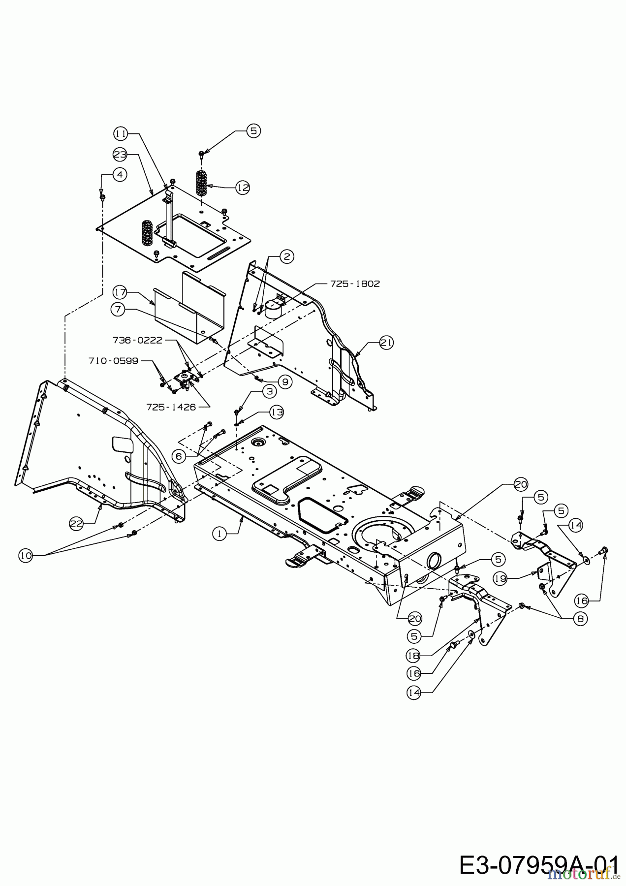  Lawnflite Lawn tractors 705 13AP508E611  (2002) Frame