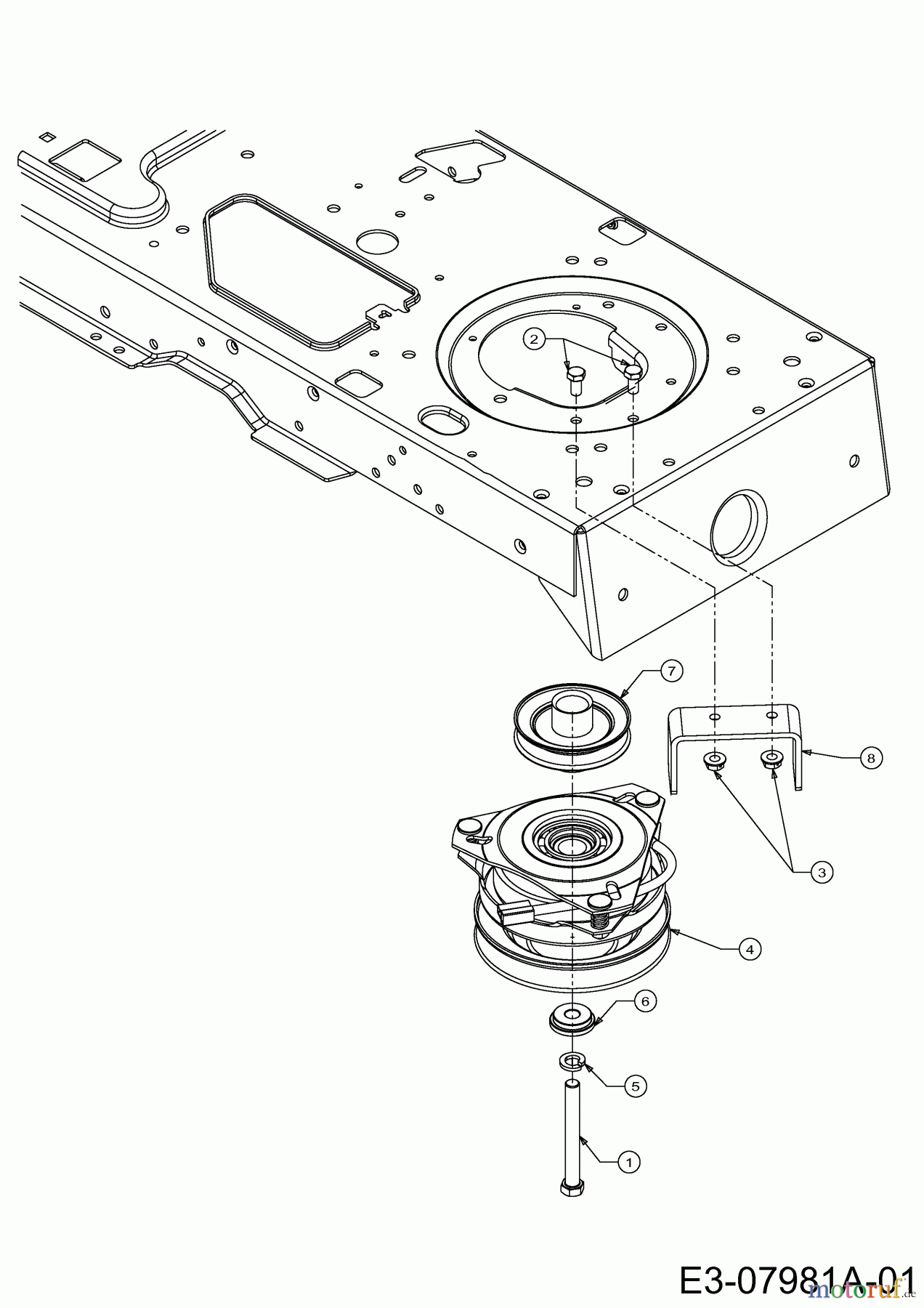  Yard-Man Lawn tractors AN 5175 13XD504N643  (2002) Electric clutch, Engine pulley