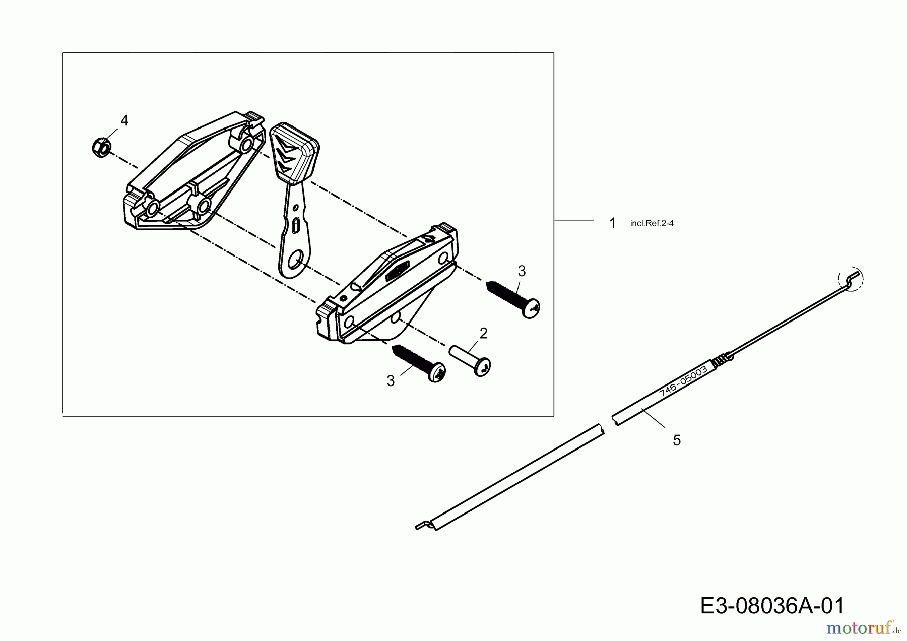  Petrol mower Regal MNC 11A-E10V633  (2013) Throttle lever