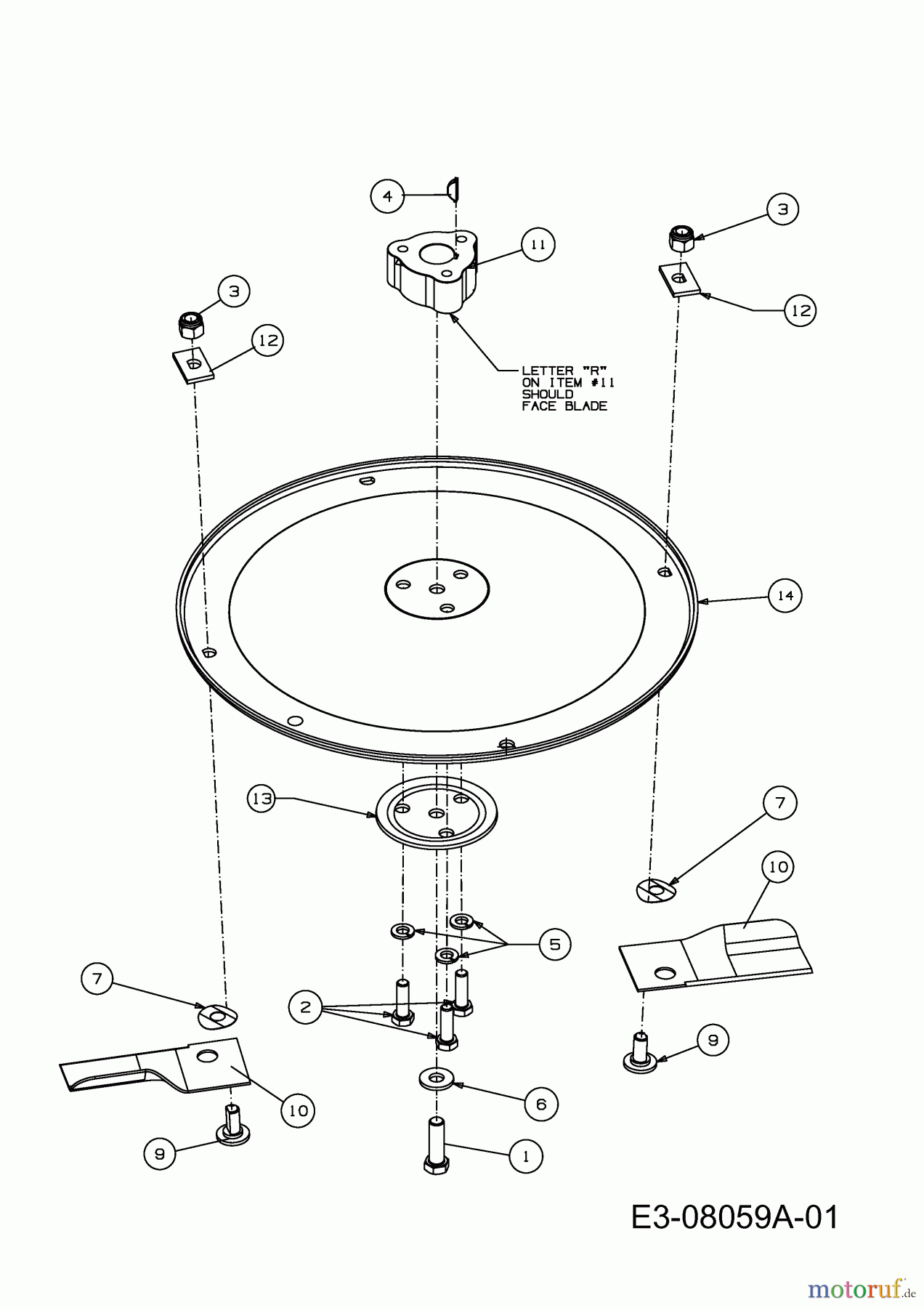  Petrol mower Pro Cut 50 MNC 11A-F10P633  (2013) Blade, Blade adapter