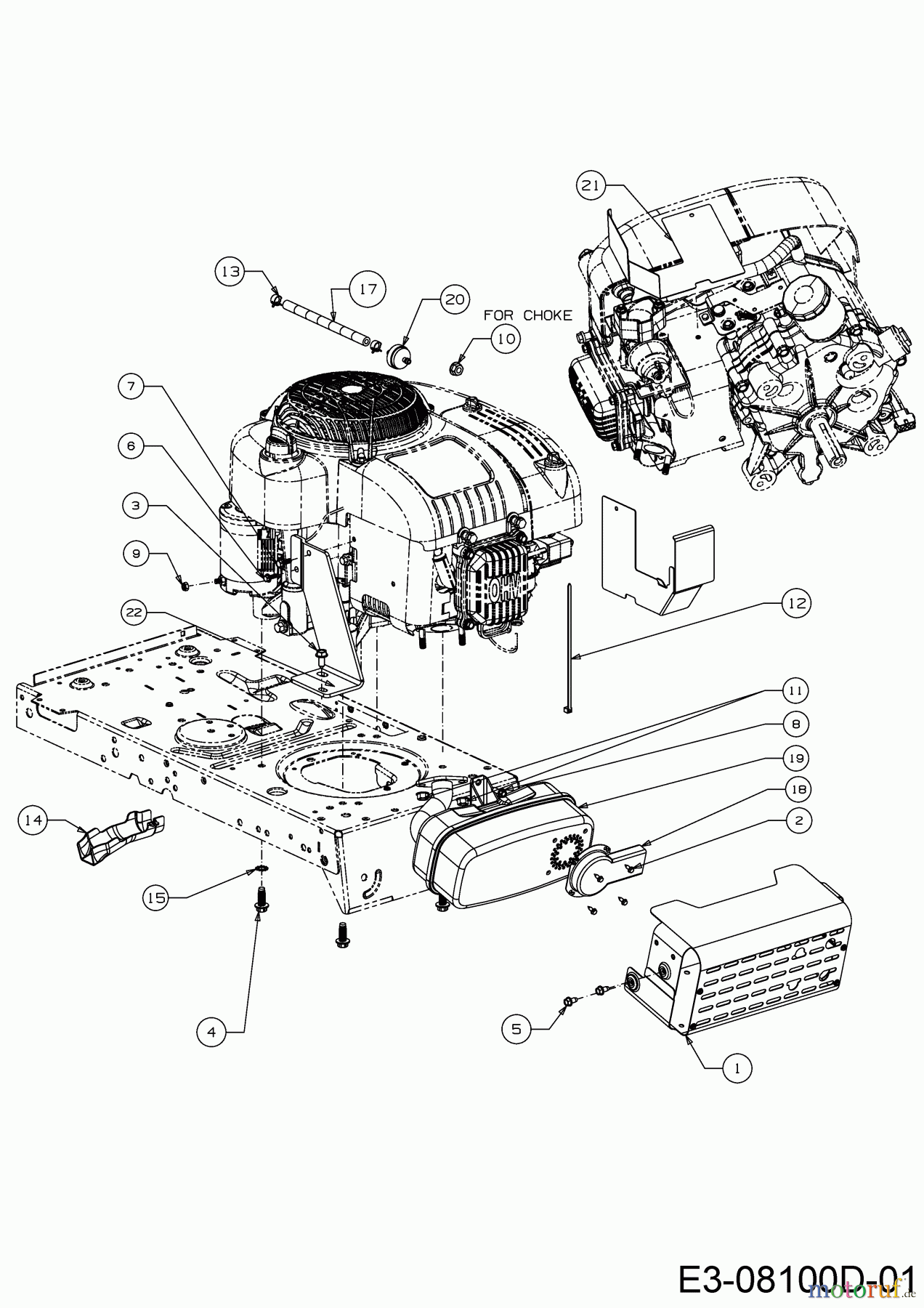  WOLF-Garten Expert Lawn tractors E 13/92 T 13H2765E650  (2017) Engine accessories