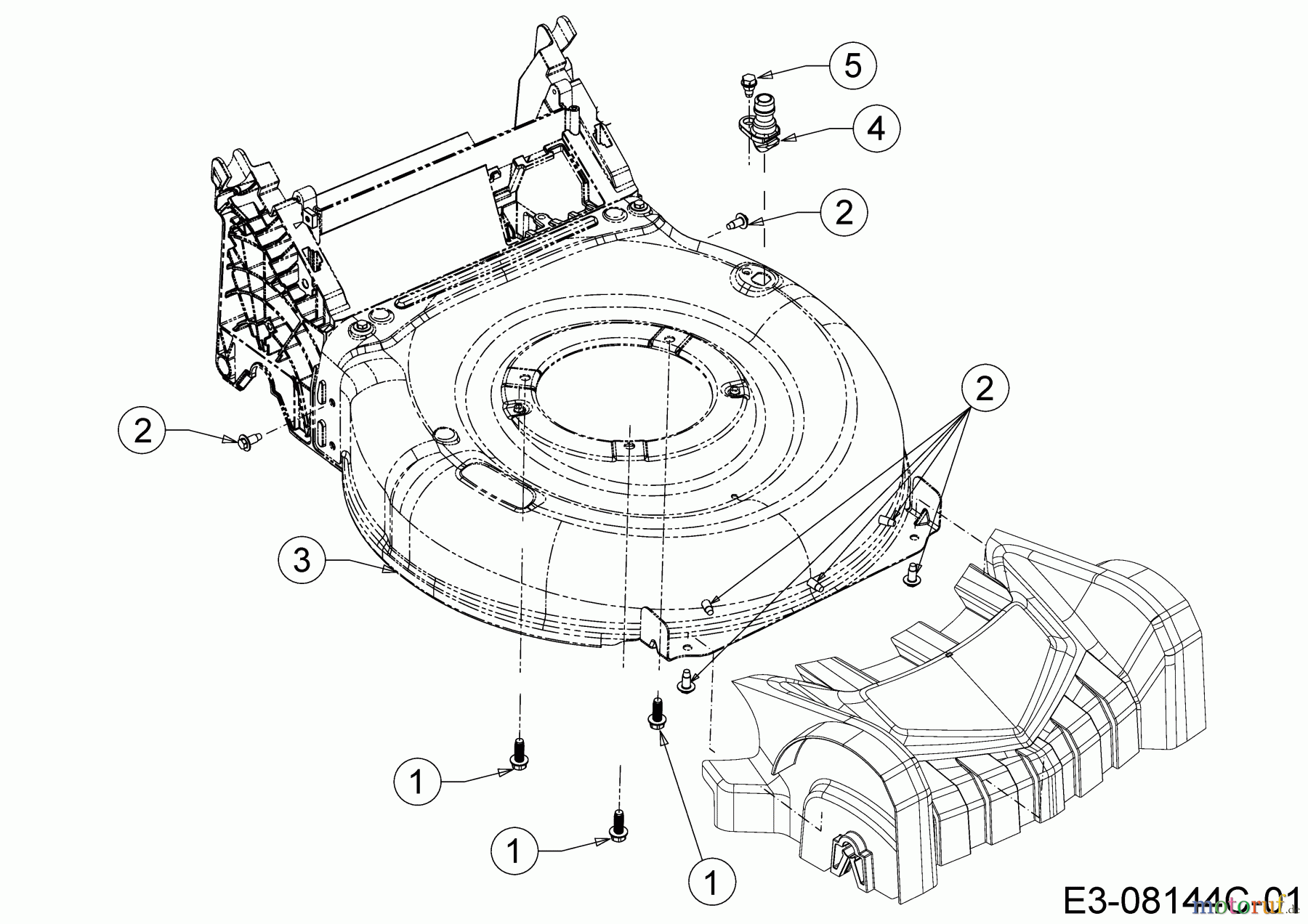  WOLF-Garten Expert Petrol mower self propelled Expert 460 A 12A-TUKC650  (2016) Deck housing