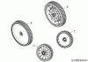 MTD LMEX 46 K 12B-TH7D682 (2016) Listas de piezas de repuesto y dibujos Wheels