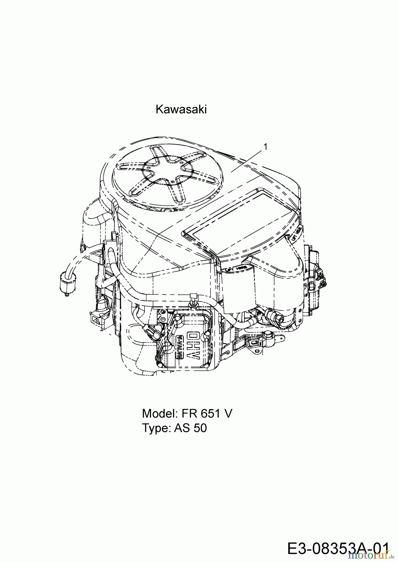  Massey Ferguson Zero Turn MF 48-22 FMZ 17BI4BFY695  (2014) Engine Kawasaki