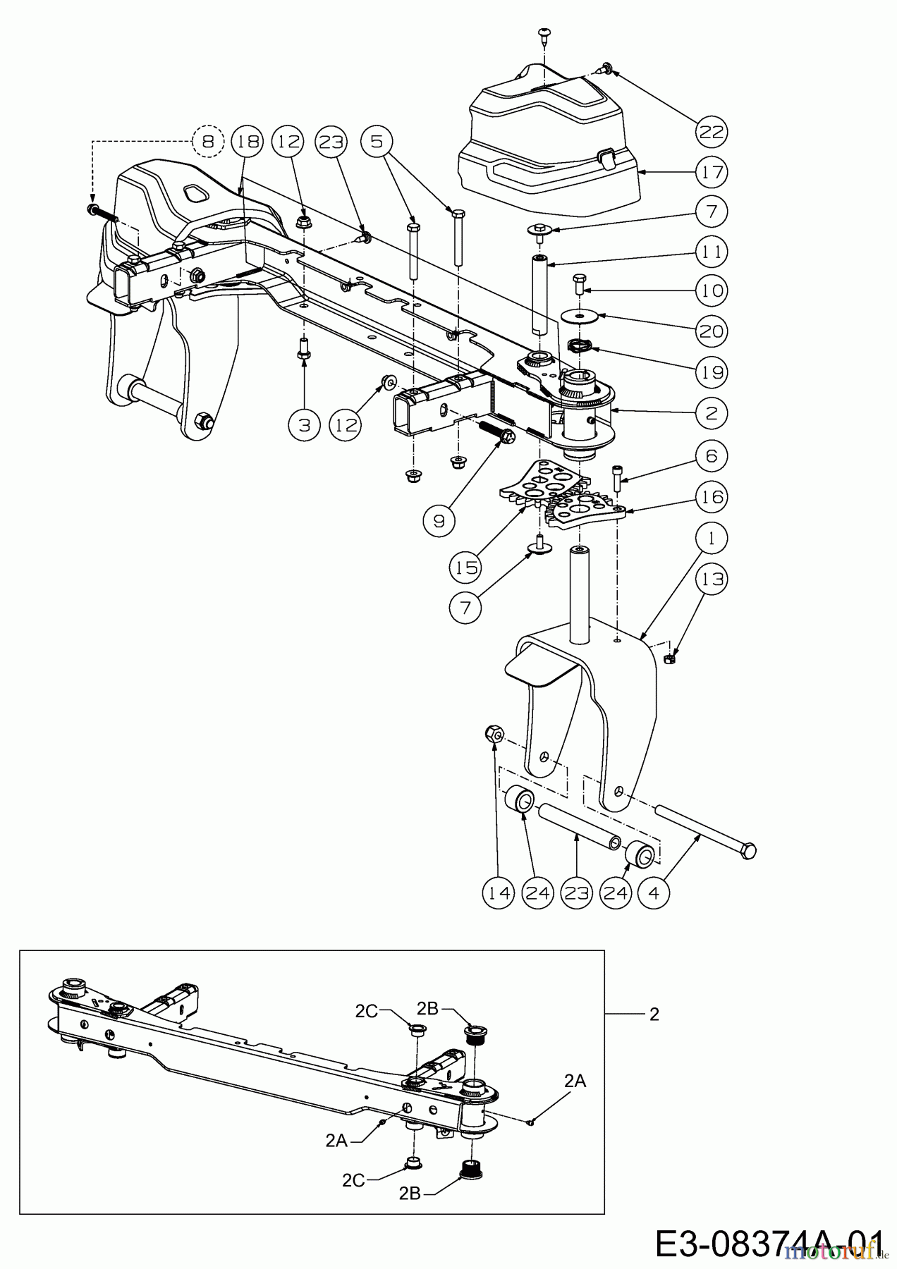  Cub Cadet Zero Turn RZT S 46 17AFCBDT603  (2013) Front axle