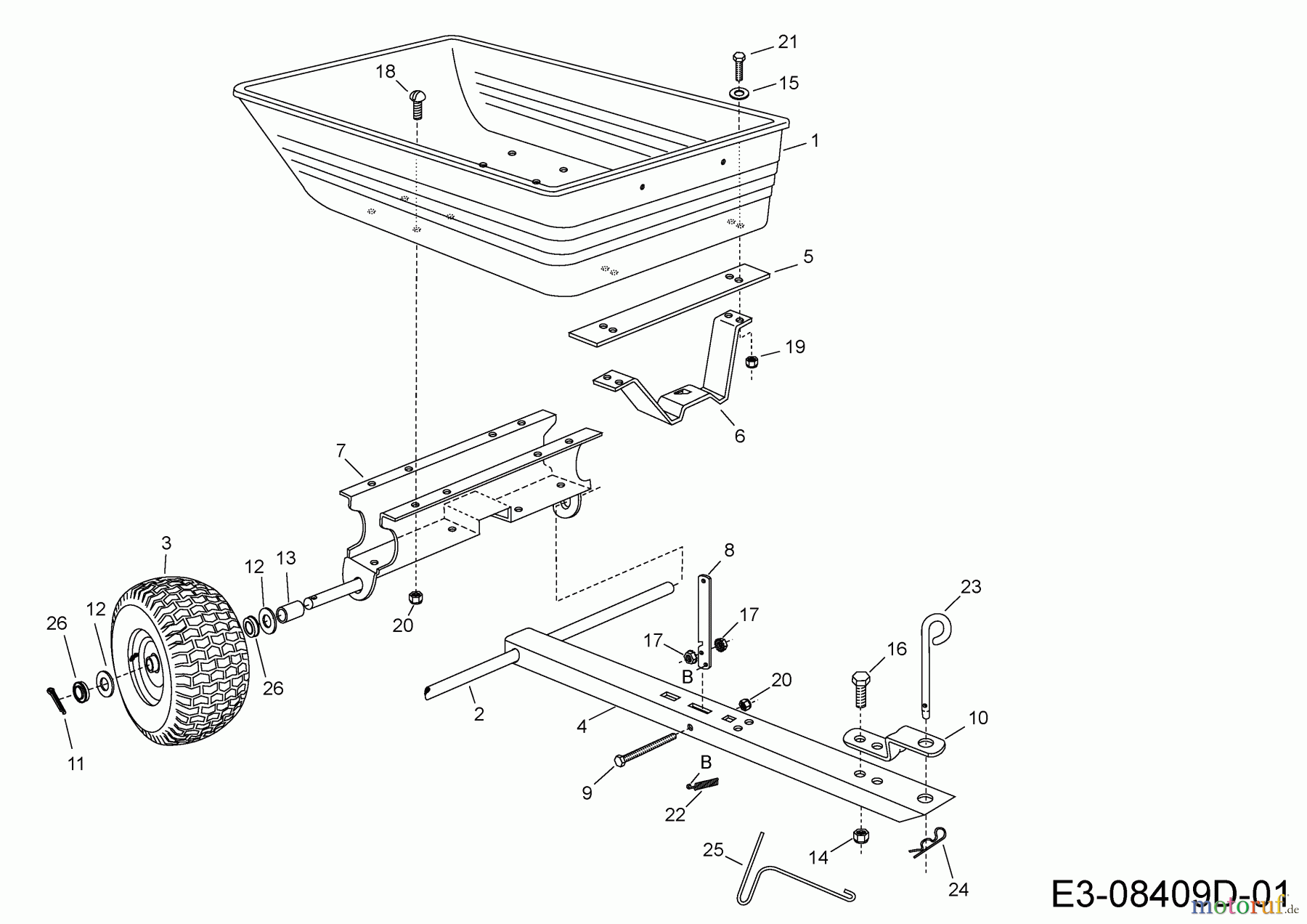  MTD Accessories Accessories Utility Vehicle (4x2 and 4x4) Utility cart 45-01754  (196-002-000) 196-002-000  (2008) Basic machine