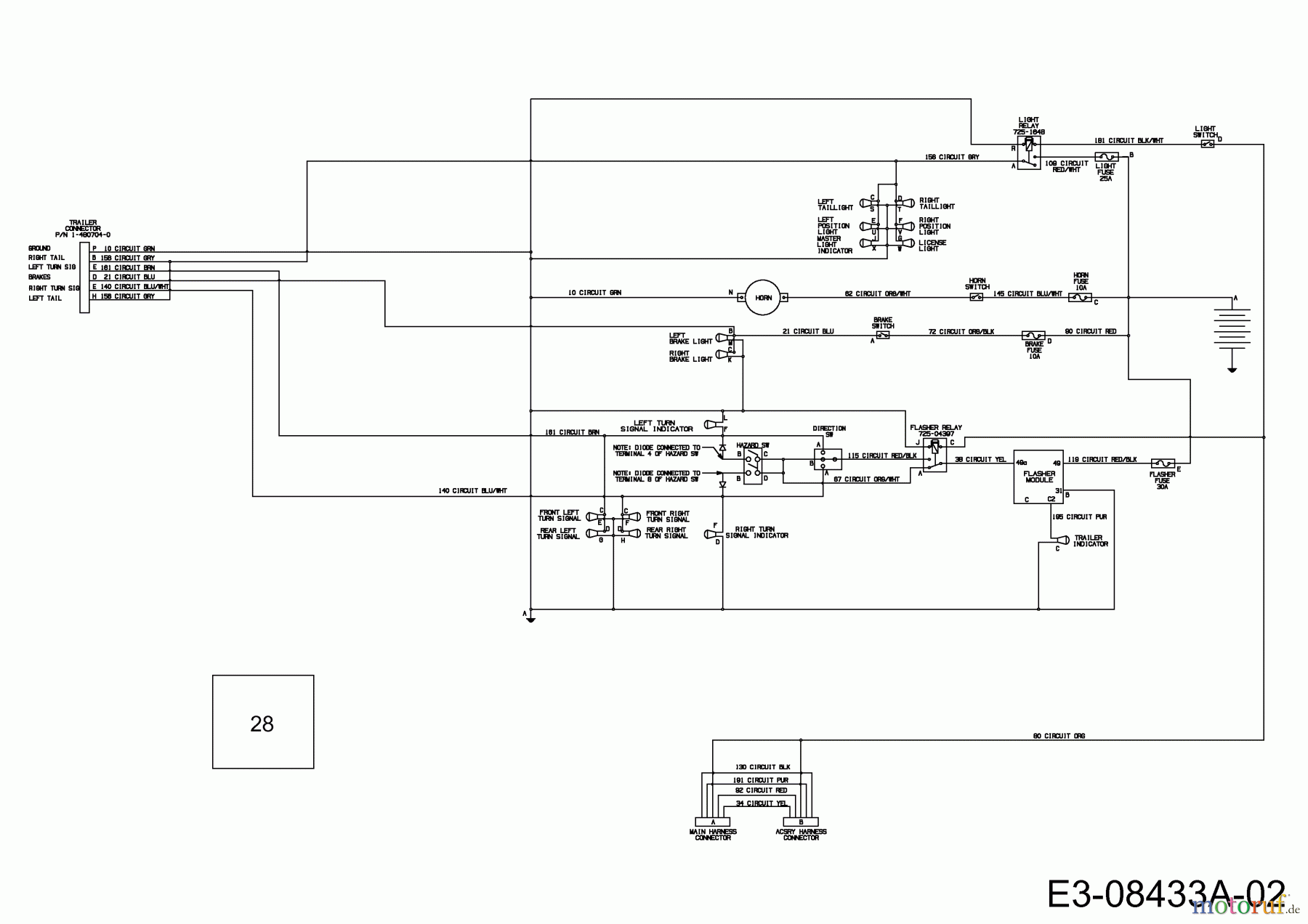  Cub Cadet Utility Vehicle Volunteer 37AK466D603  (2014) Wiring diagram