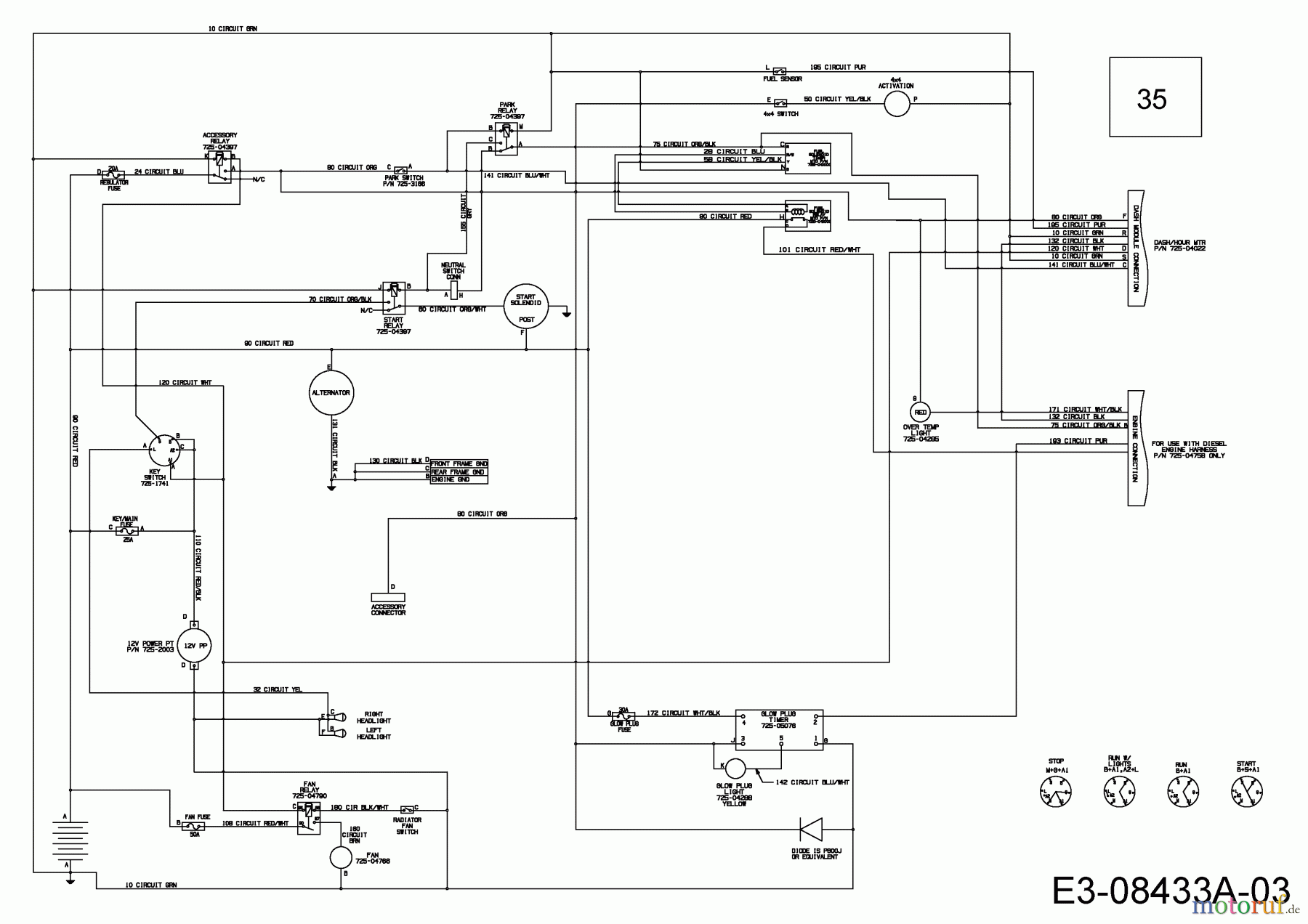  Cub Cadet Utility Vehicle Volunteer 37AK466D603  (2013) Wiring diagram