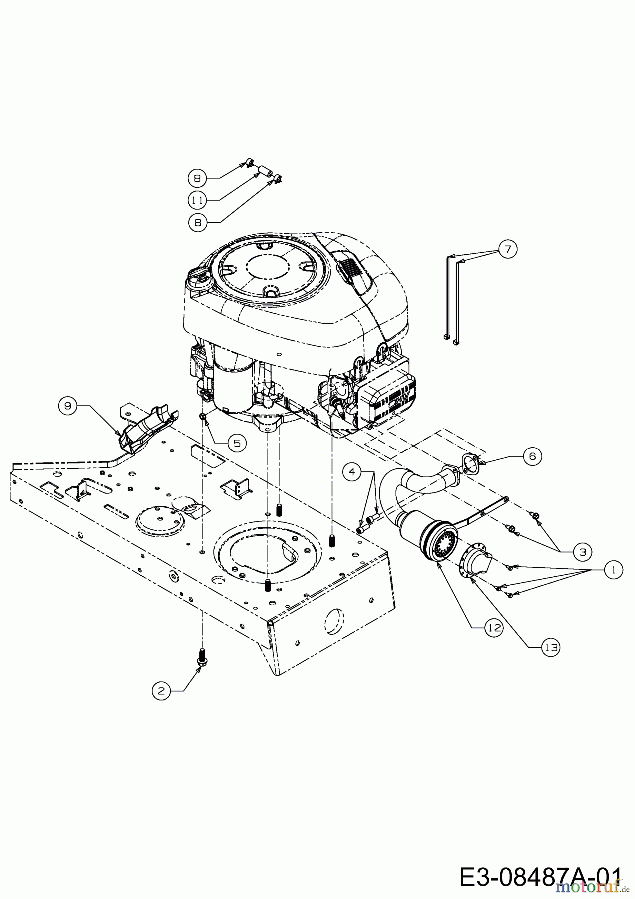  MTD Lawn tractors Yard Machines 38 13A1762F329  (2013) Engine accessories