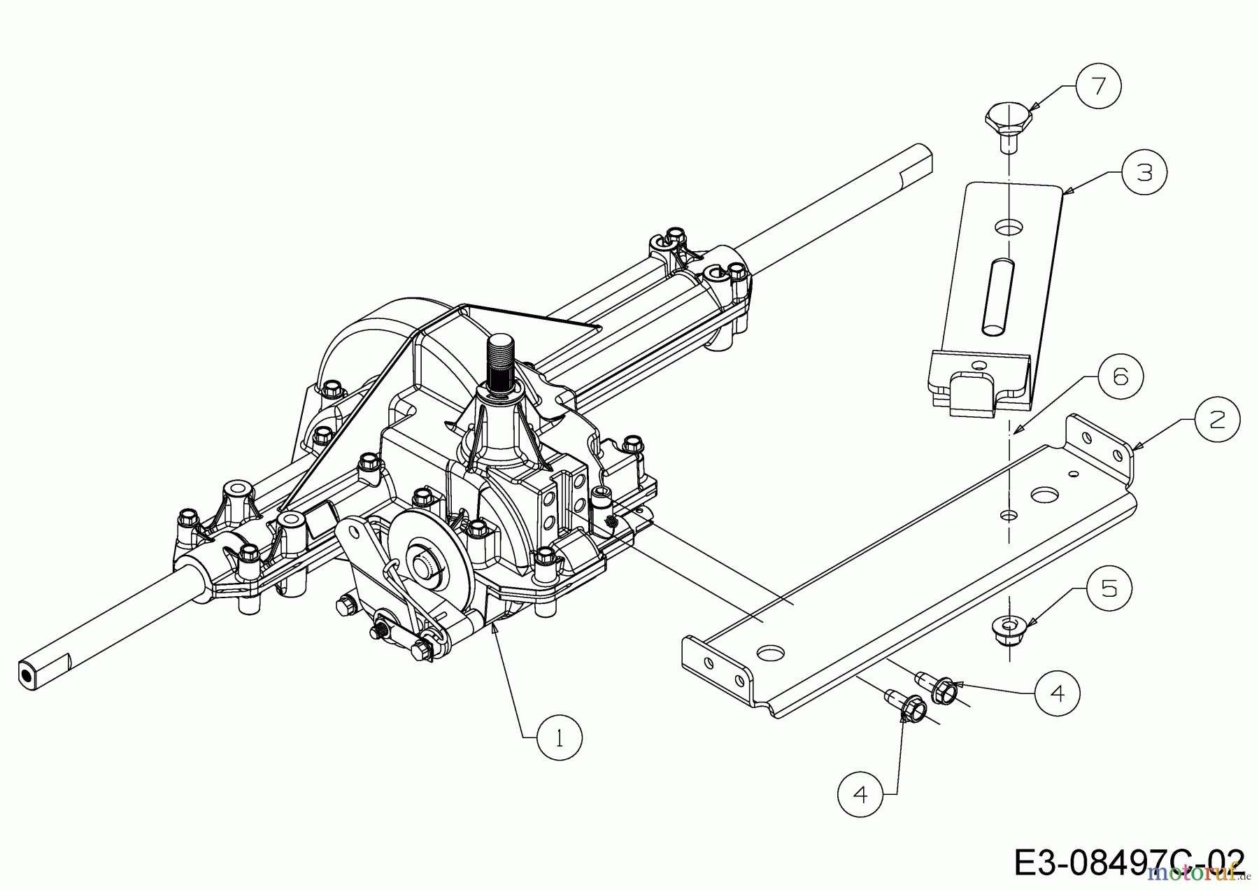  Troy-Bilt Lawn tractors Bronco 42 13WX78KS066  (2015) Gearbox, Idler arm, Variator bracket