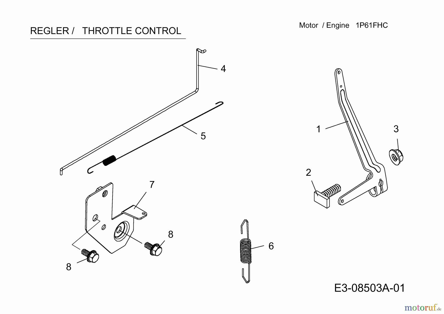  MTD-Engines Vertical 1P61FHC 752Z1P61FHC  (2015) Governor