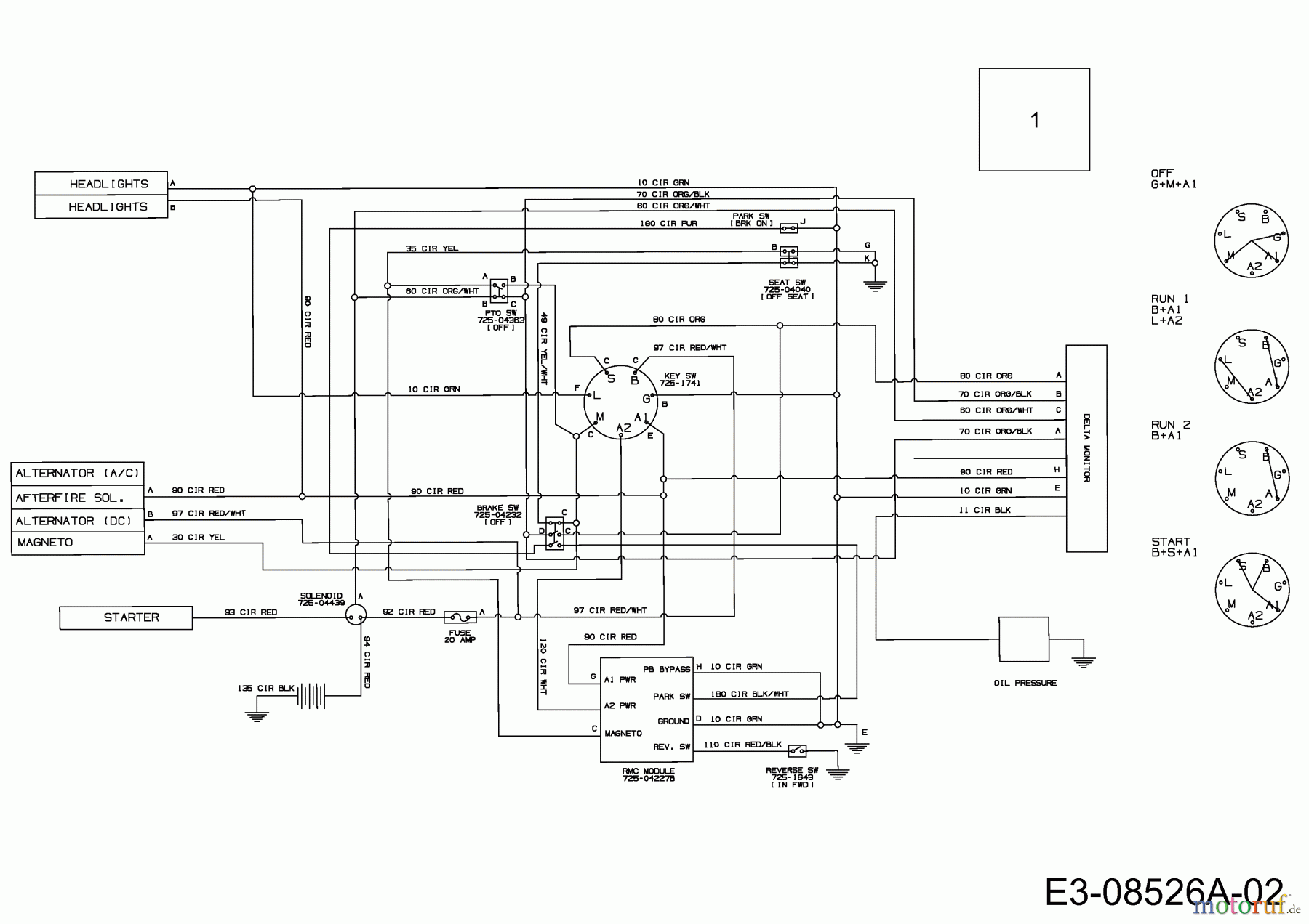  Cub Cadet Lawn tractors LTX 1045 13WX91AT010  (2013) Wiring diagram