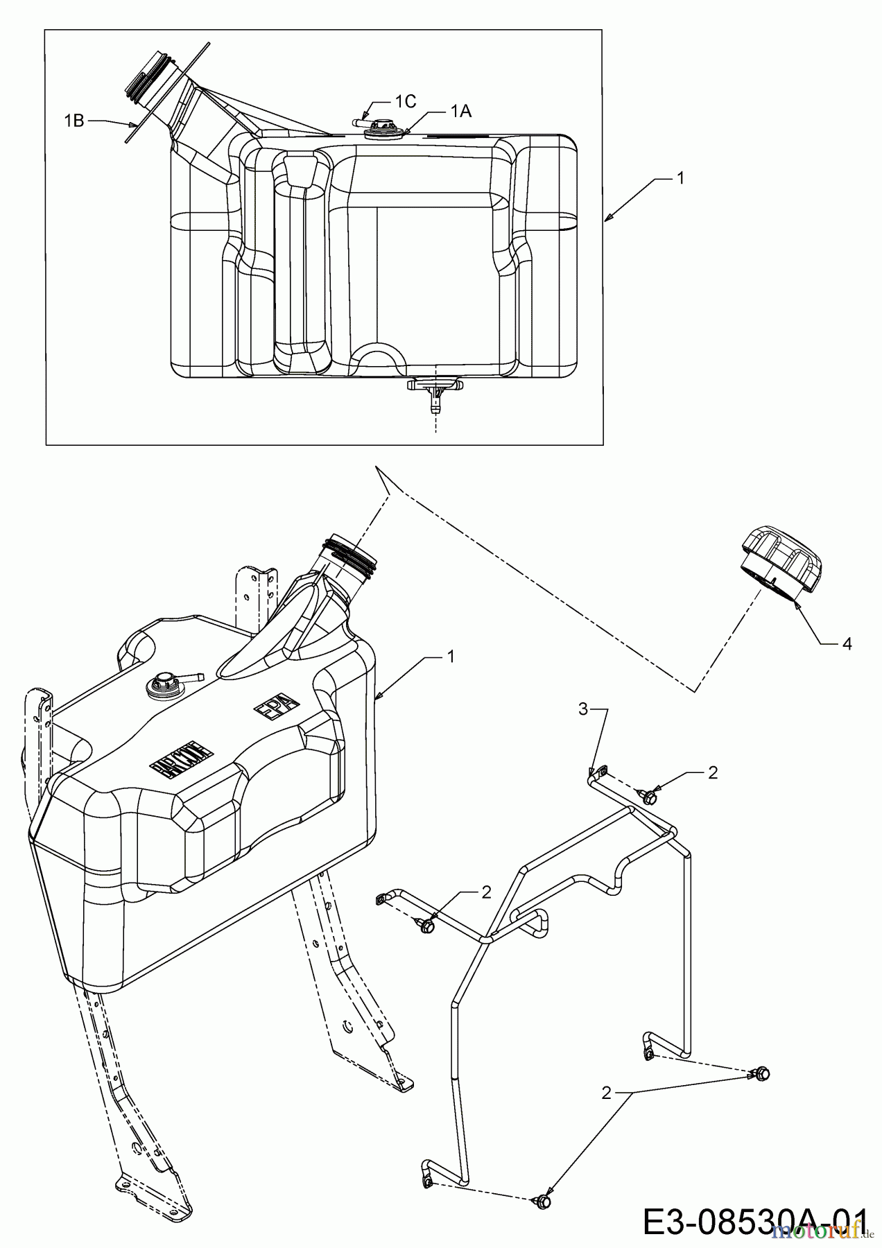  Cub Cadet Lawn tractors LGTX 1050 13AS92AP056  (2014) Fuel tank