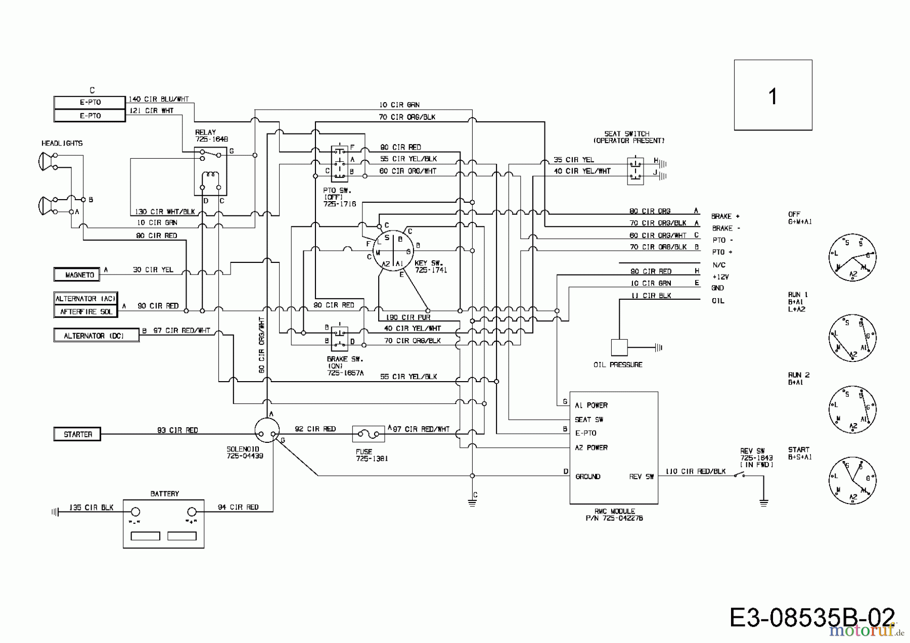  Troy-Bilt Garden tractors TB 2654 14AR94KK066  (2015) Wiring diagram