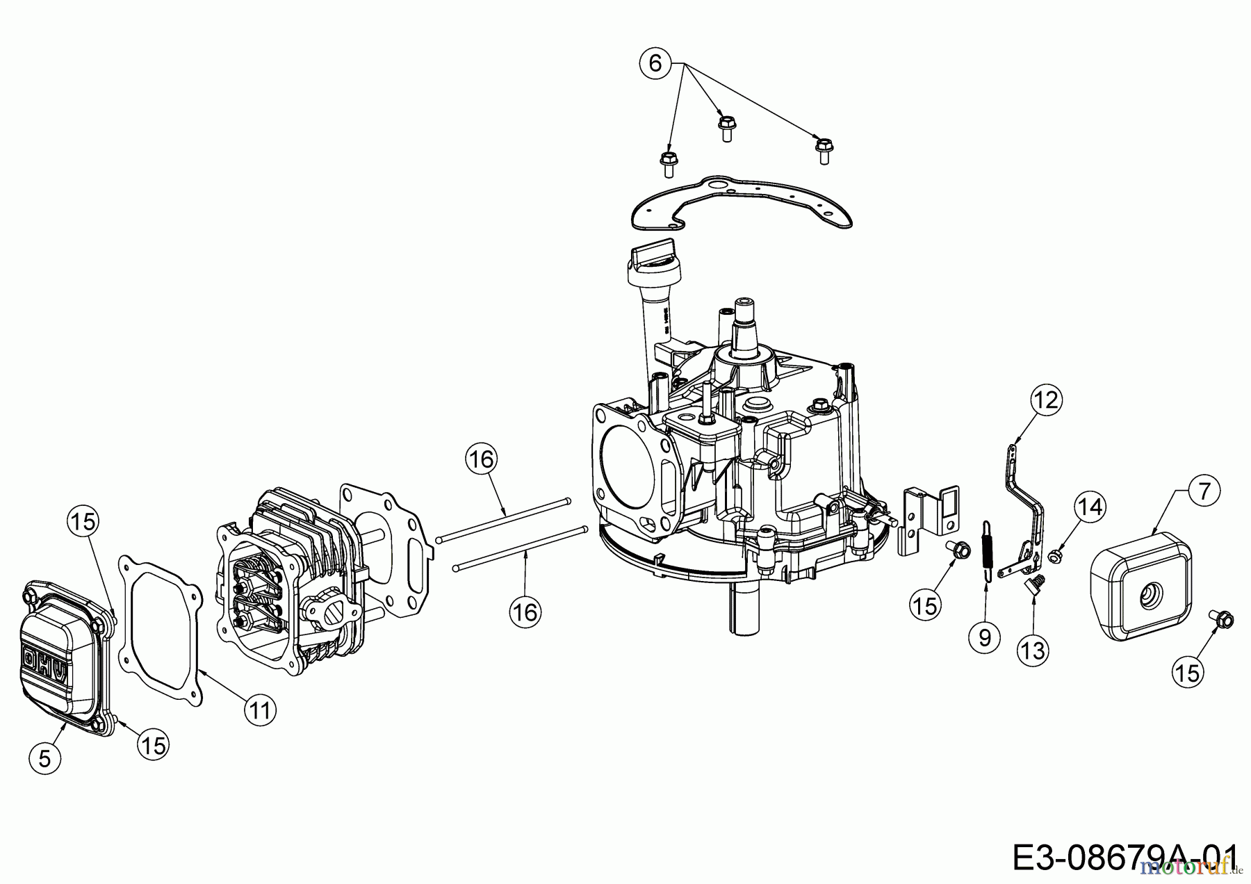  MTD-Engines Vertical 5T65RH 752Z5T65RH  (2014) Govenor lever, Valve cover