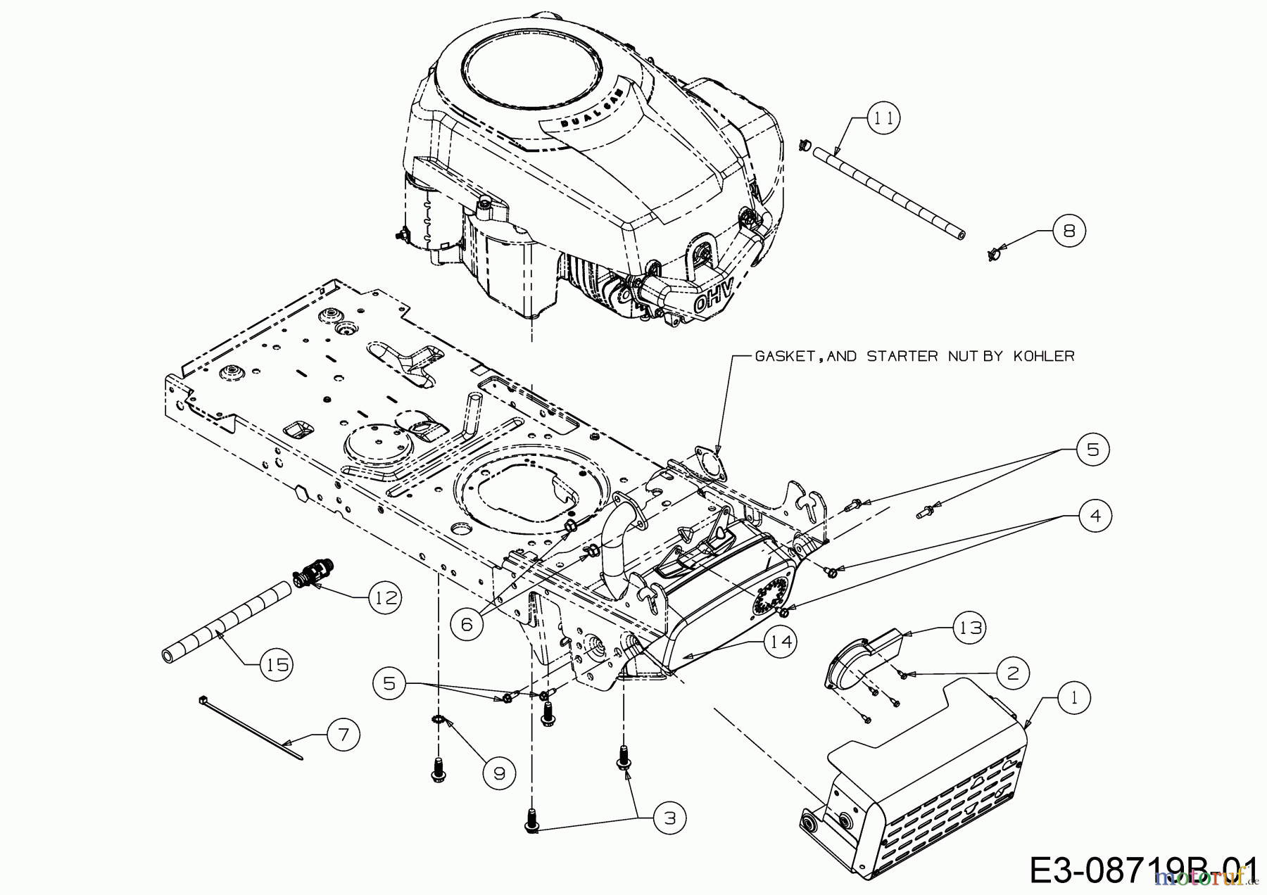  Troy-Bilt Lawn tractors Horse XP 46 13AX79KT309  (2017) Engine accessories