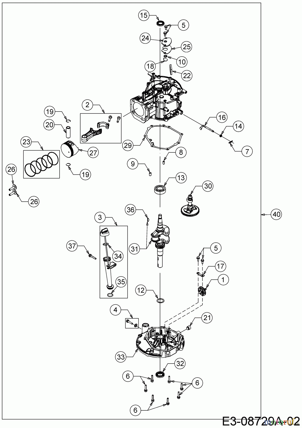  MTD-Engines Vertical 7X70JU 752Z7X70JU  (2017) Short block