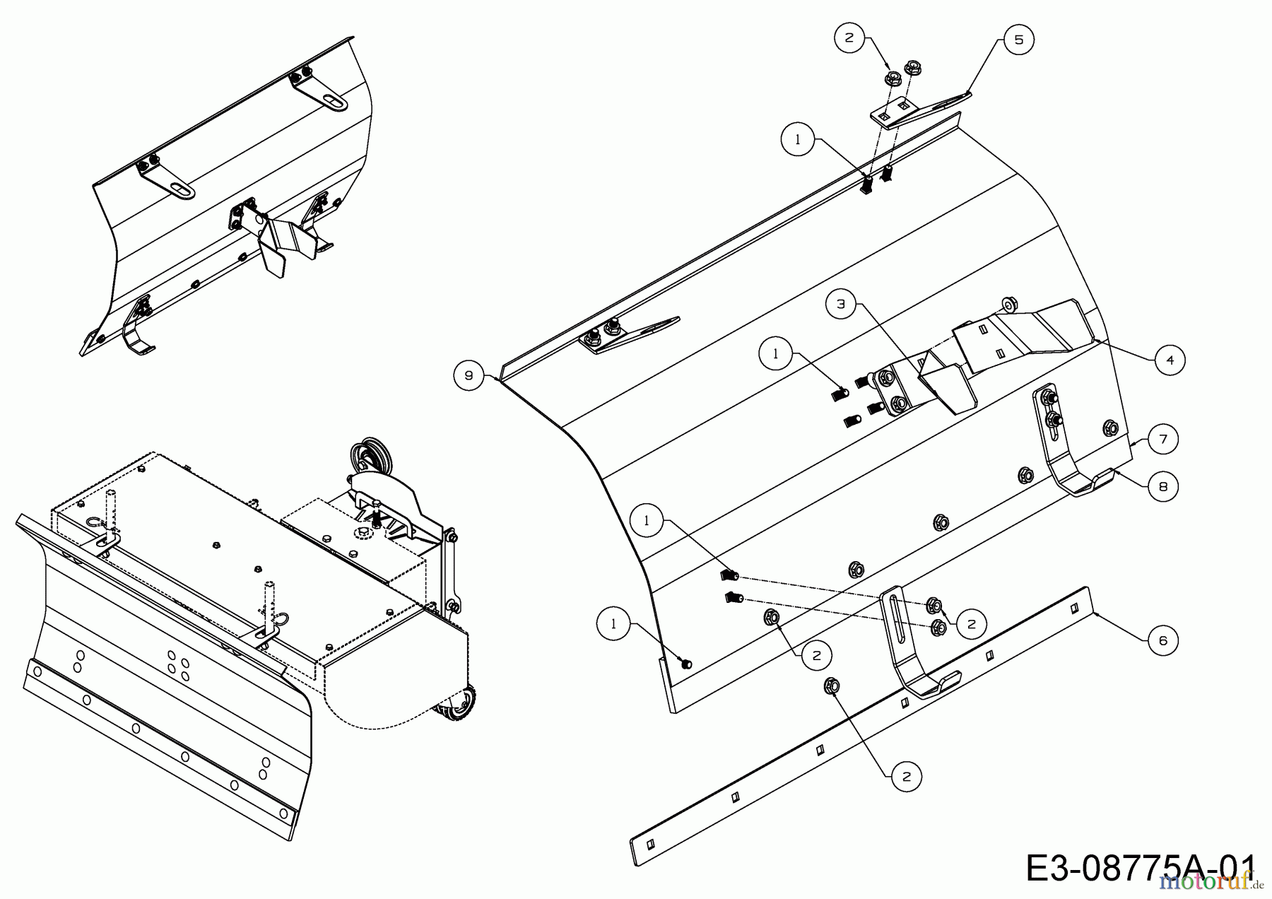  MTD Accessories Accessories Sweeper Snow blade Snow blade 70 cm 196-068-000  (2015) Basic machine