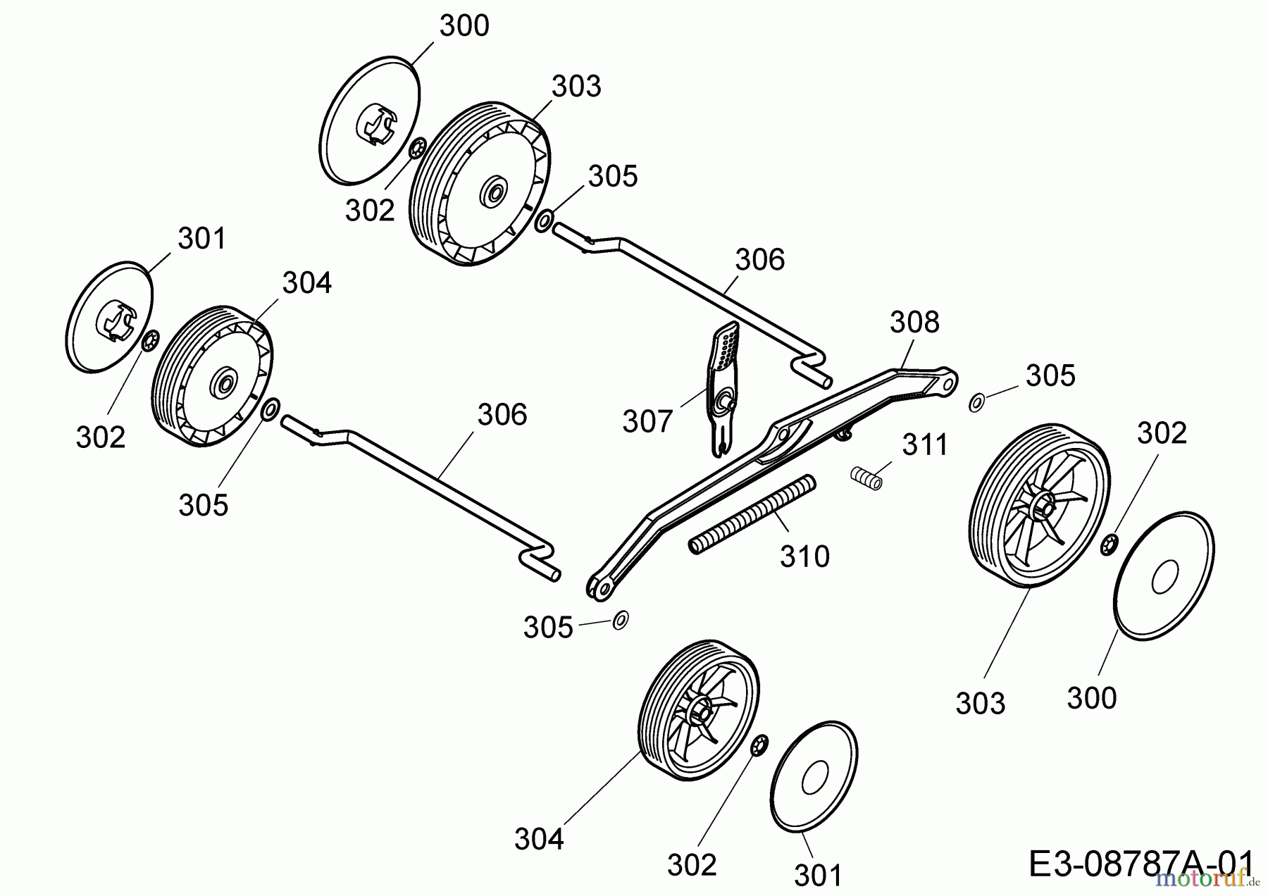  WOLF-Garten Expert Electric mower Expert 34 E 18CWF1S-C50  (2016) Axle, Height-adjustment, Wheels