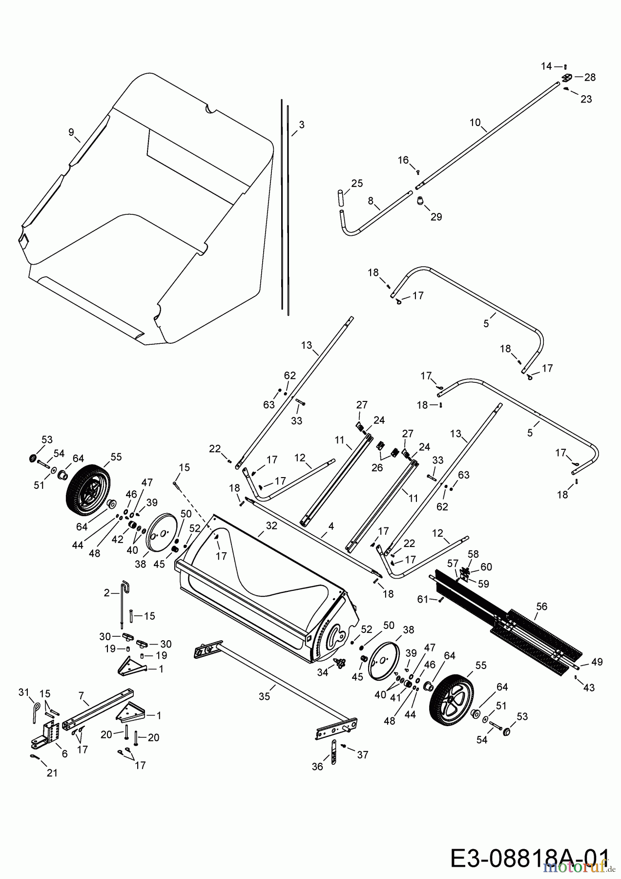  MTD Accessories Accessories garden and lawn tractors Sweeper 45-0492  (196-540-000) 196-540-000  (2015) Basic machine