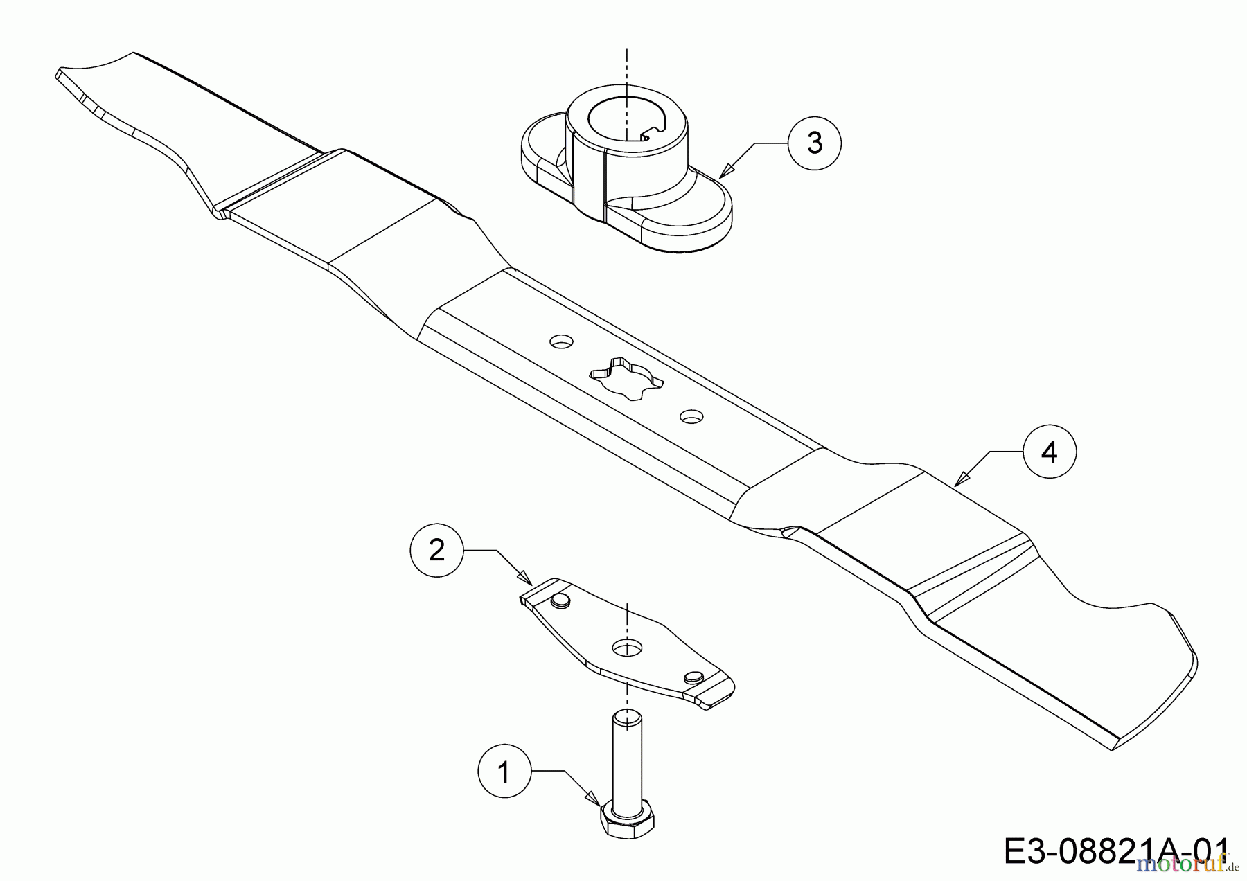  Yard-Man Petrol mower B 29 Q 11A-B29Q701  (2014) Blade, Blade adapter