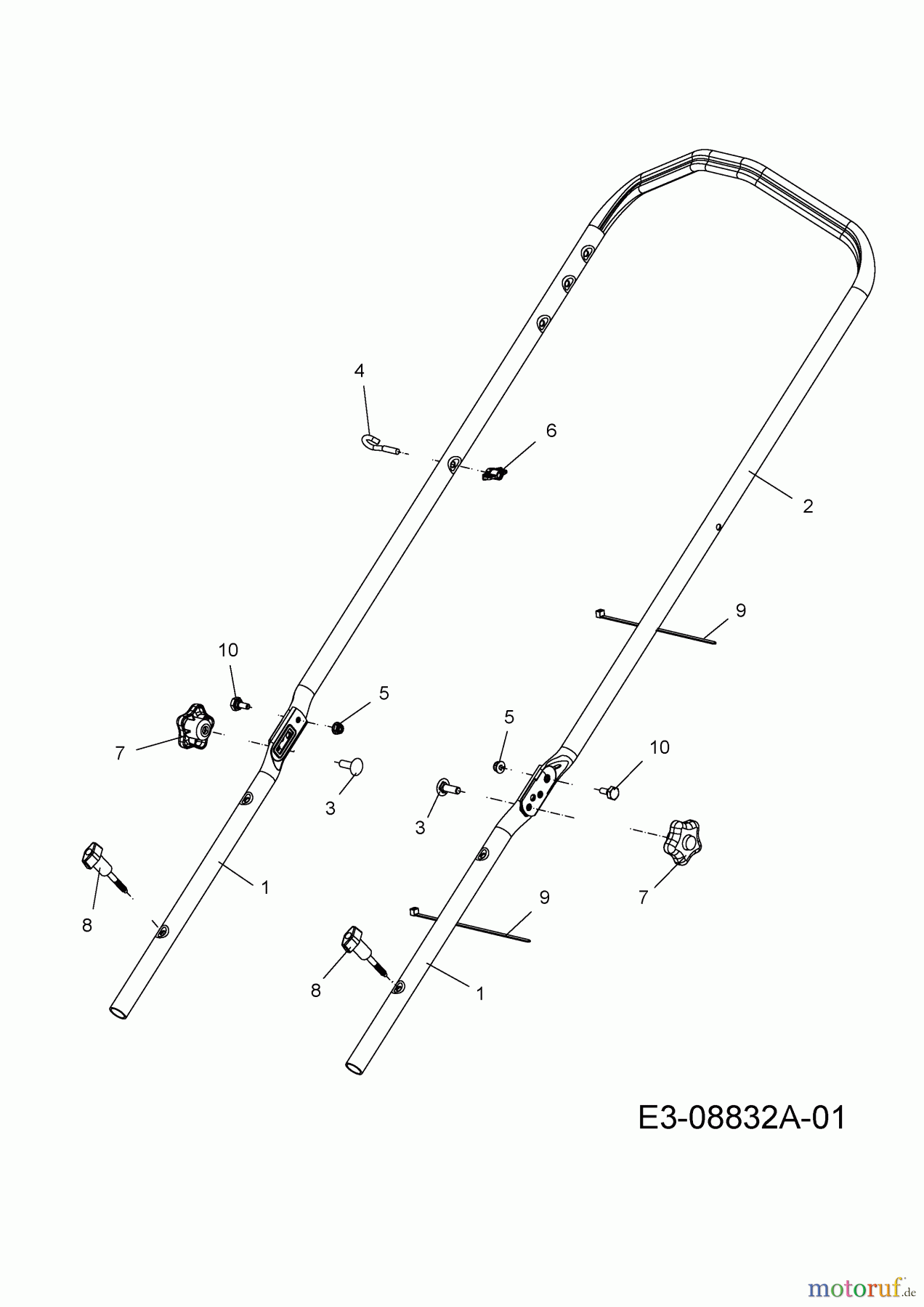  Cub Cadet Petrol mower SC 100 11A-A92J710  (2014) Handle