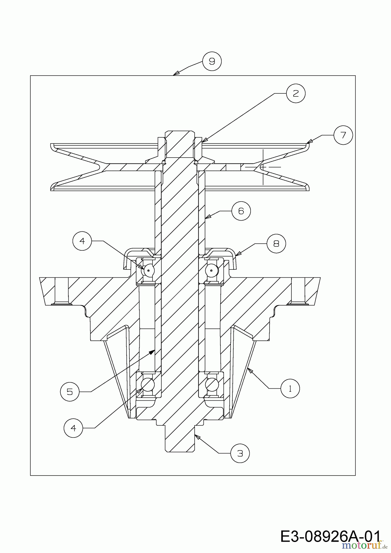  Cub Cadet Zero Turn RZTL 54 17AICACW603  (2015) Spindle 618-06978