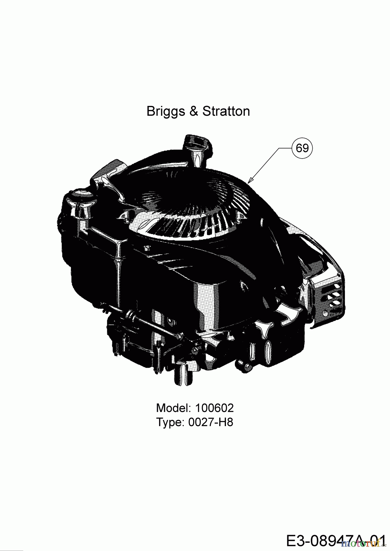  Wolf-Garten Petrol mower self propelled A 530 AVHW 12AQPV6K650  (2015) Engine