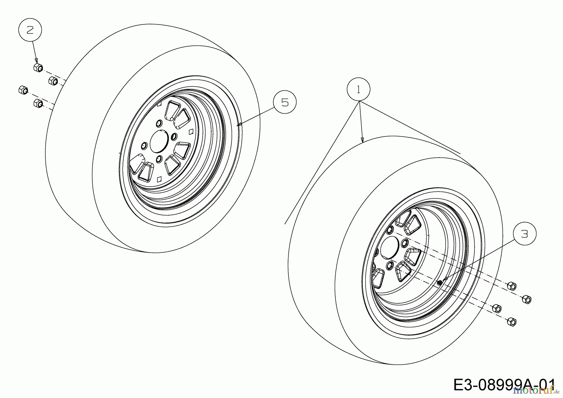  Cub Cadet Zero Turn Tank L 60 Commercial 53AN2RTD050  (2015) Rear wheels 24x9.5