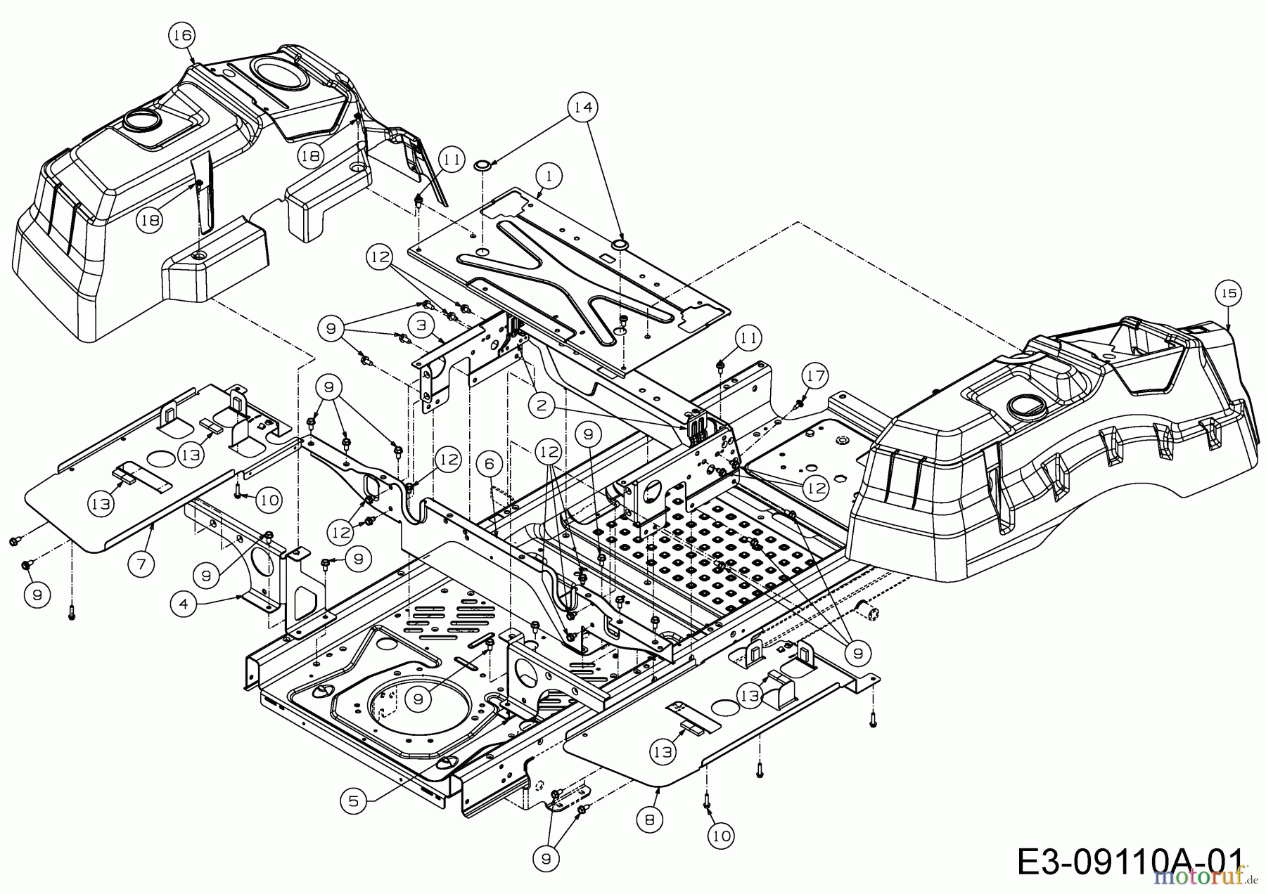  Cub Cadet Zero Turn Z-Force LZ 60 17BIDAGD010  (2015) Seat bracket, Fuel tank covers