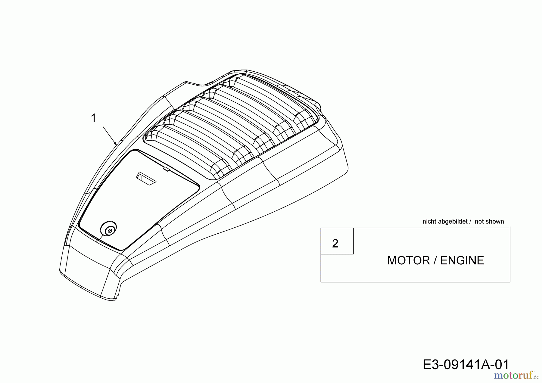  Cub Cadet Edger LE 100 25B-552J710  (2016) Engine hood