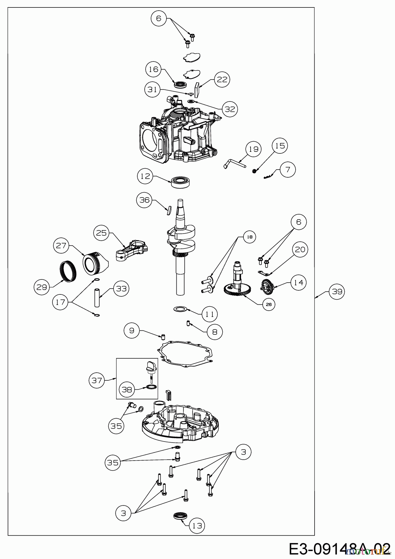  MTD-Engines Vertical 1P61BHB 752Z1P61BHB  (2017) Short block