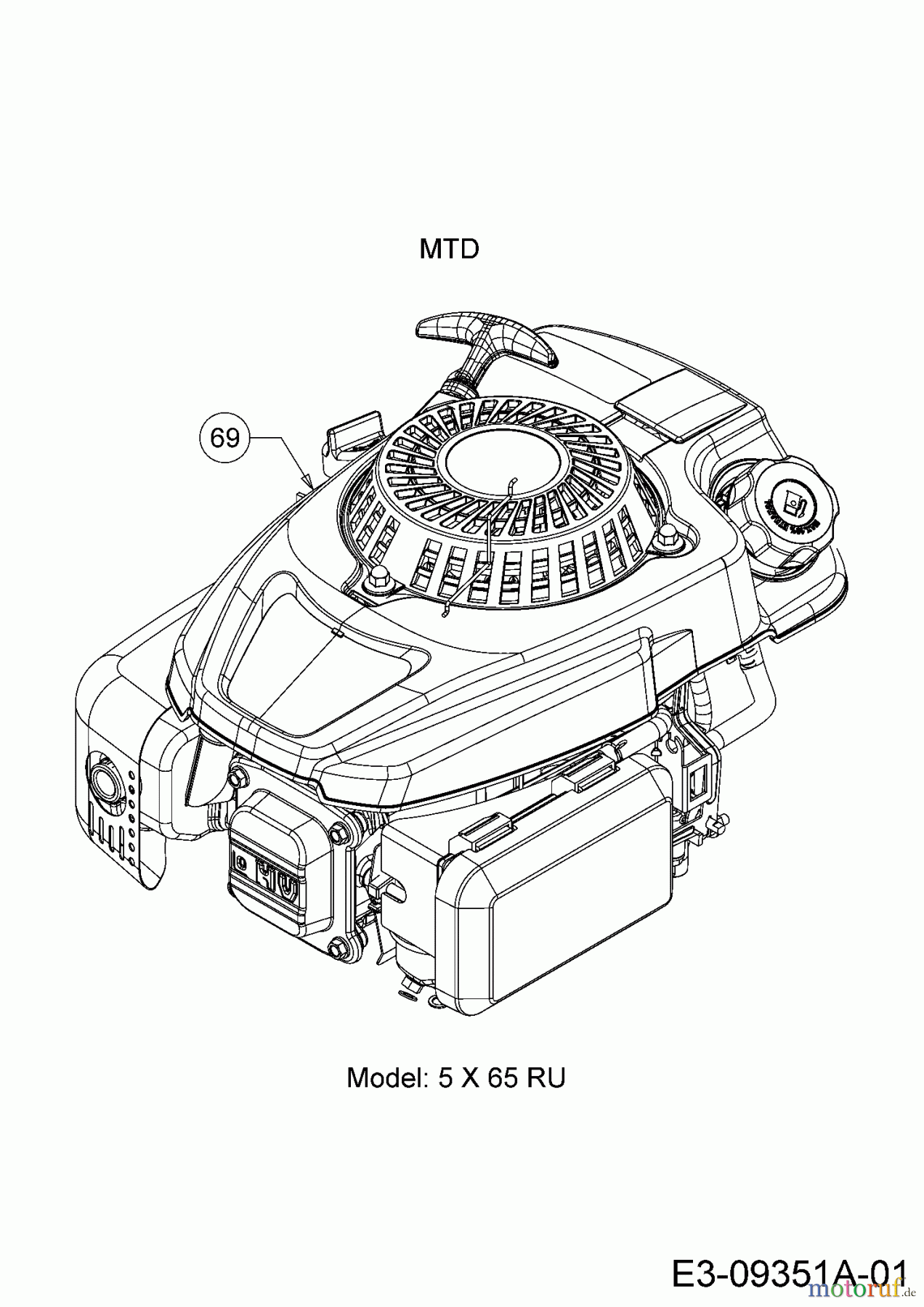  Troy-Bilt Petrol mower TB 115 11A-A22J766  (2015) Engine MTD