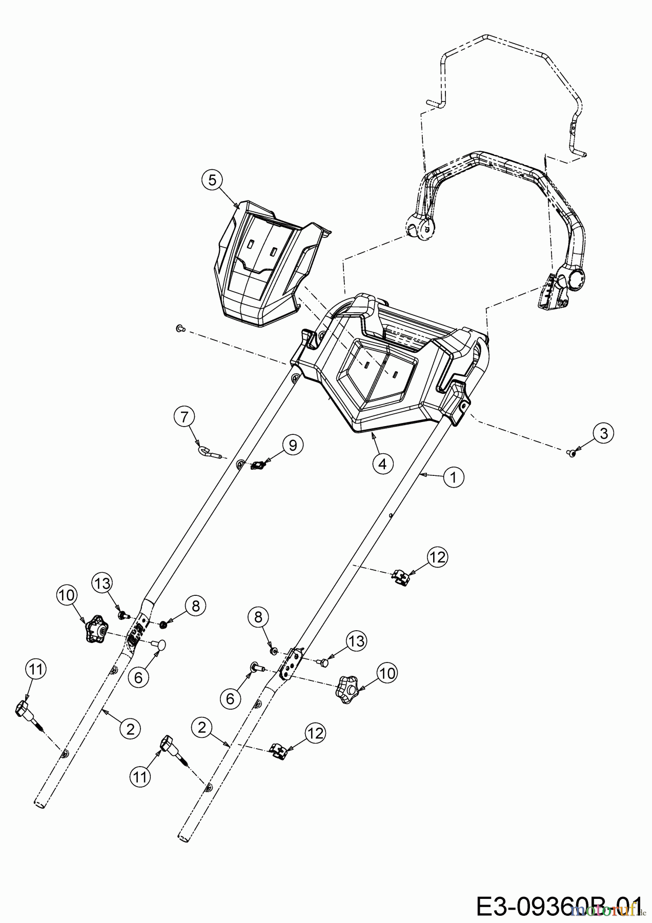  Cub Cadet Petrol mower self propelled SC 500 HW 12ABD2M5710  (2018) Handle