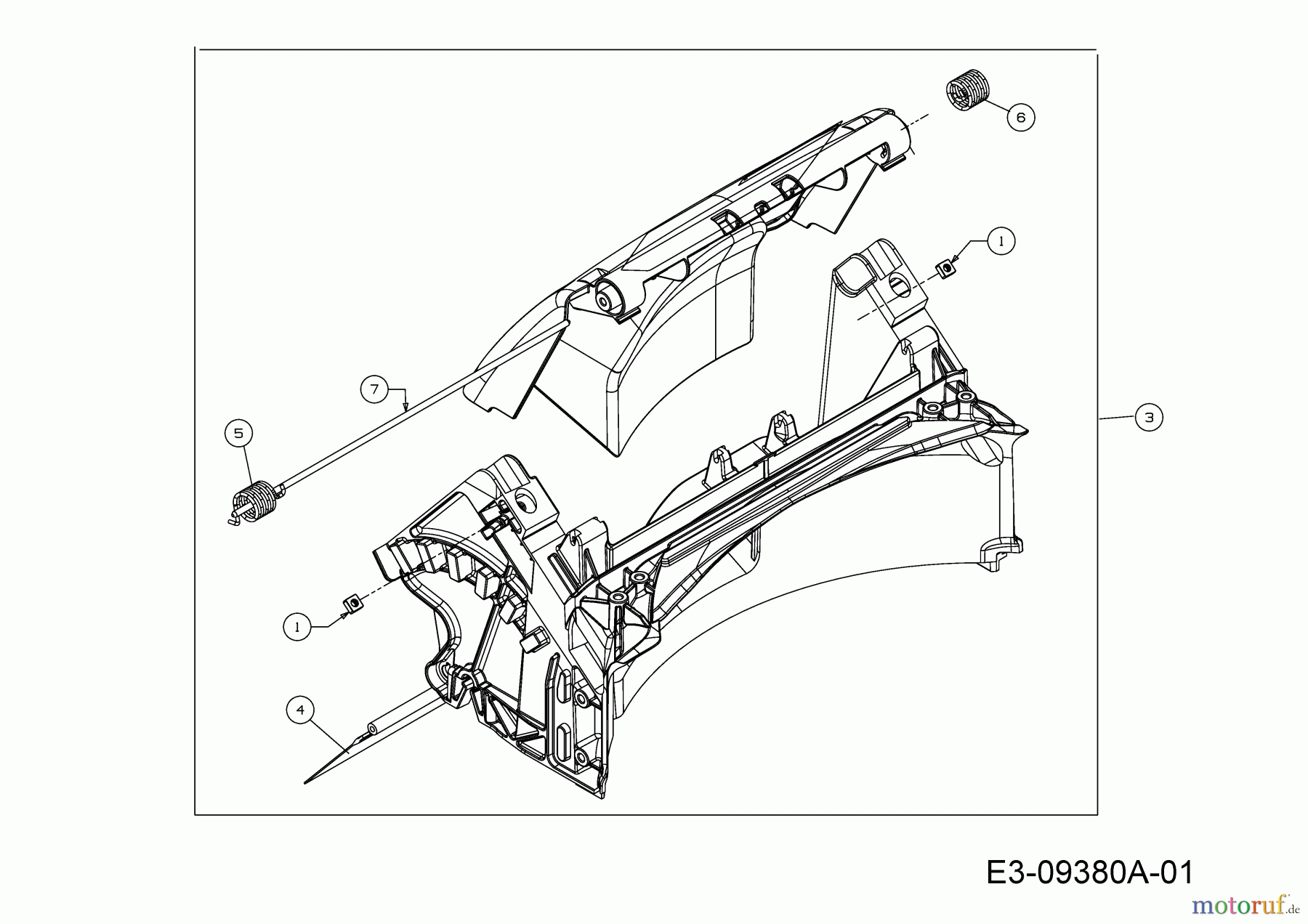  Troy-Bilt Petrol mower self propelled TB 240 12AVB2AQ711  (2015) Rear Baffle, Rod rear flap