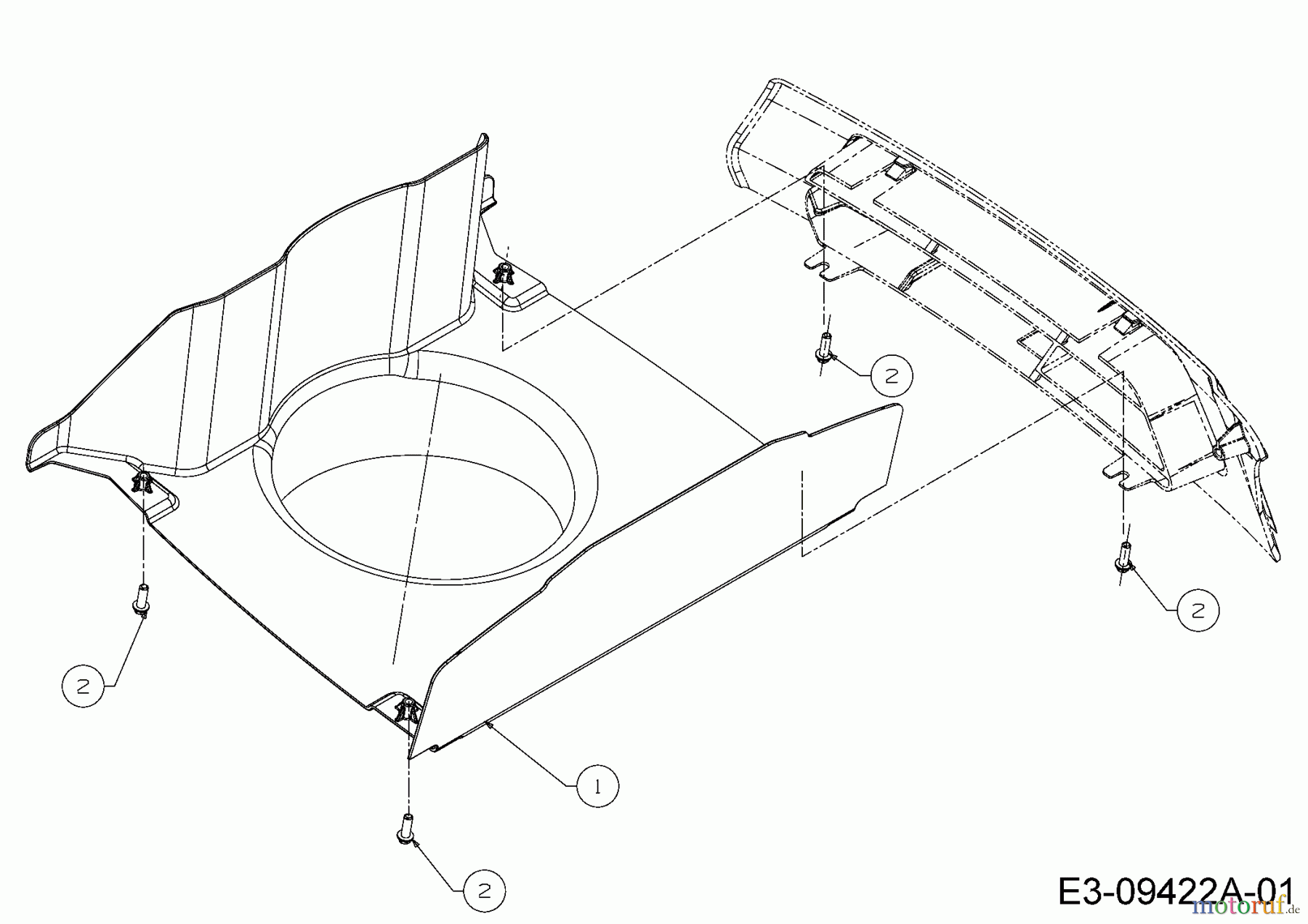  Cub Cadet Lawn tractors CC 917 AF 13H890AF603  (2016) Engine duct