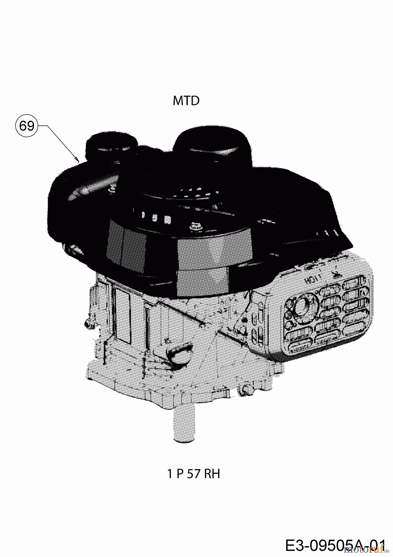  MTD Petrol mower self propelled SP 46 T 12E-TASJ600  (2018) Engine MTD