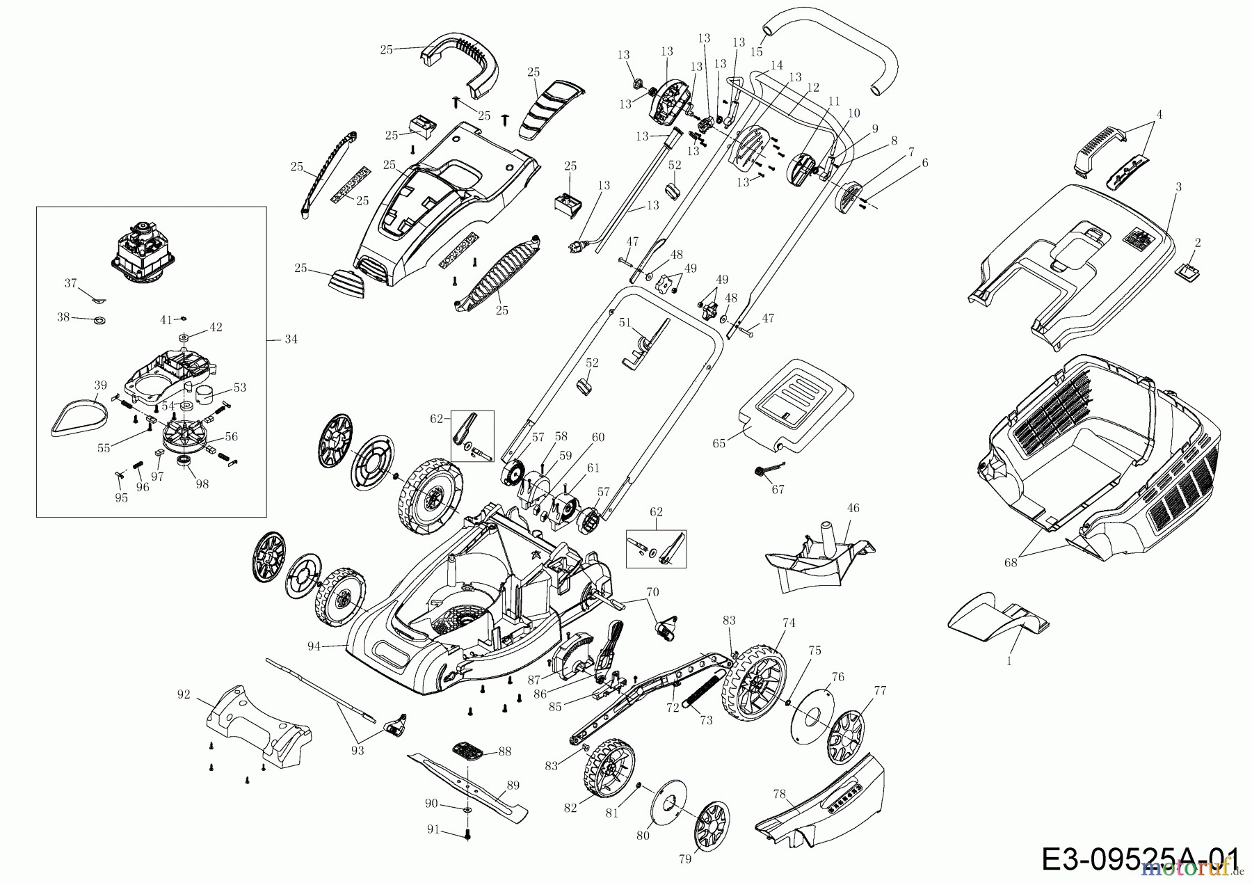  MTD Electric mower OPTIMA 42 E 18AKPJL-600  (2017) Basic machine