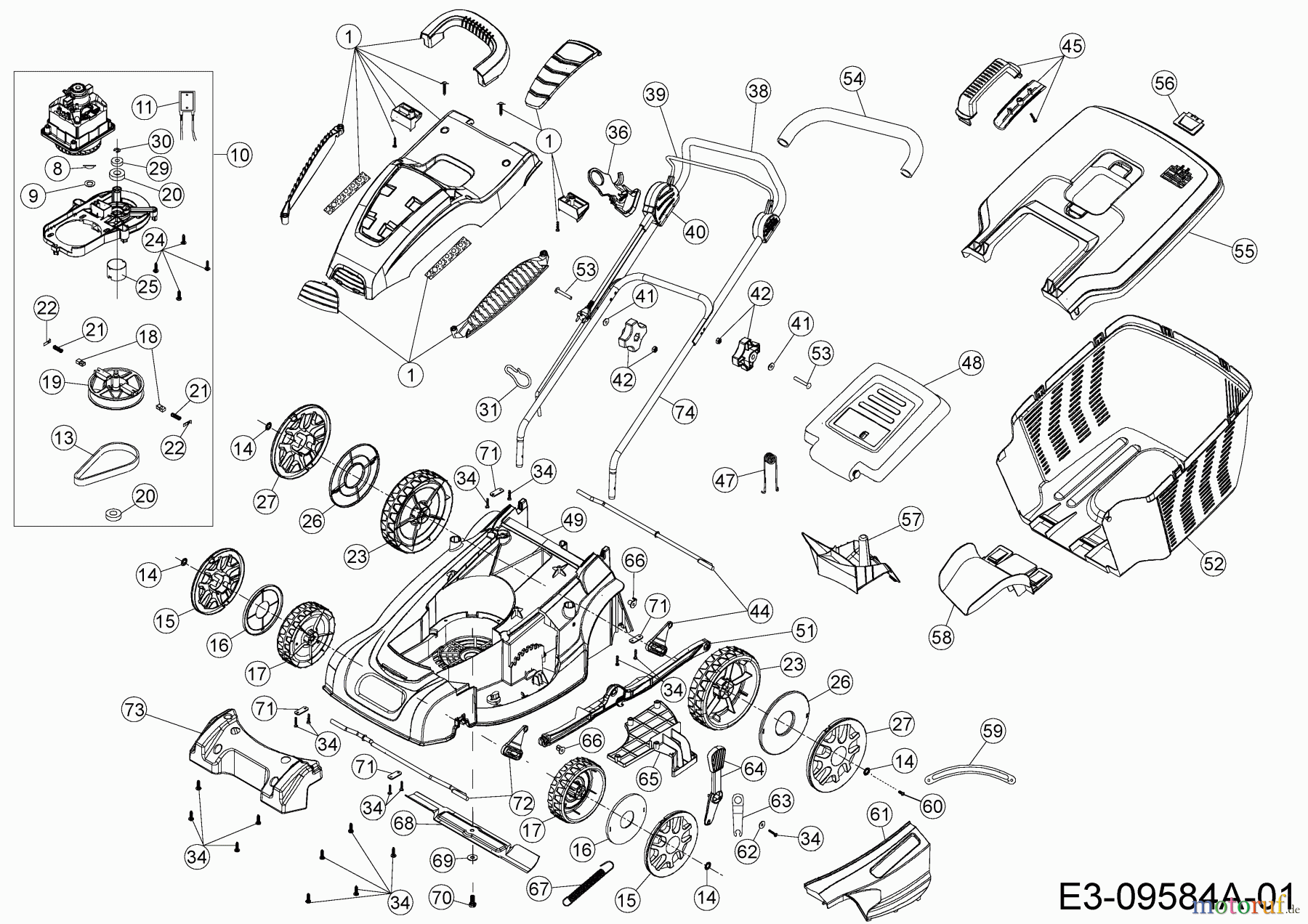  Wingart Electric mower ER 1638-2 18AKIJH-601  (2017) Basic machine