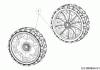 Cub Cadet LM1 AR42 12A-LQSJ603 (2017) Listas de piezas de repuesto y dibujos Front wheel