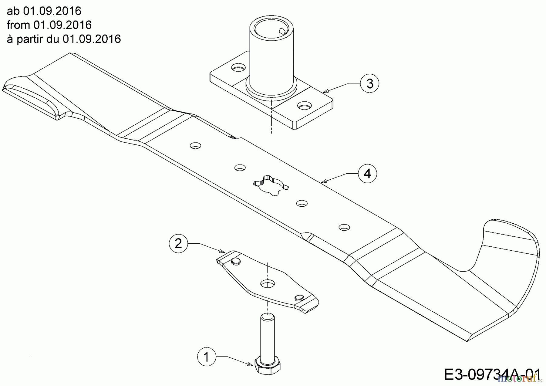  Black-Line Petrol mower BL 3546 11A-TE5B683  (2016) Blade, Blade adapter from 01.09.2016