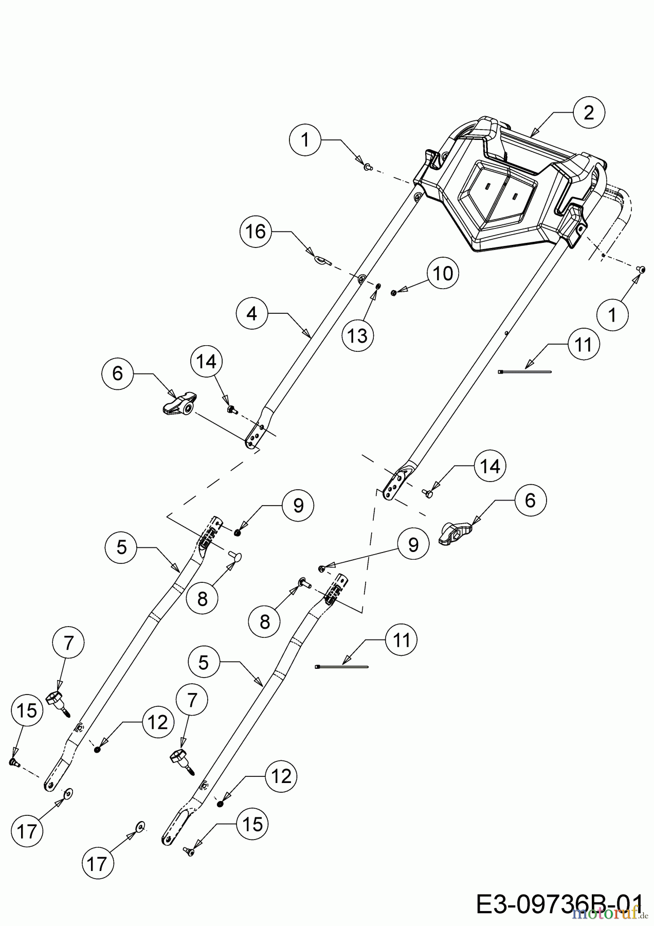  Gutbrod Petrol mower self propelled HB 53 AB 12ABPV5L690  (2017) Handle