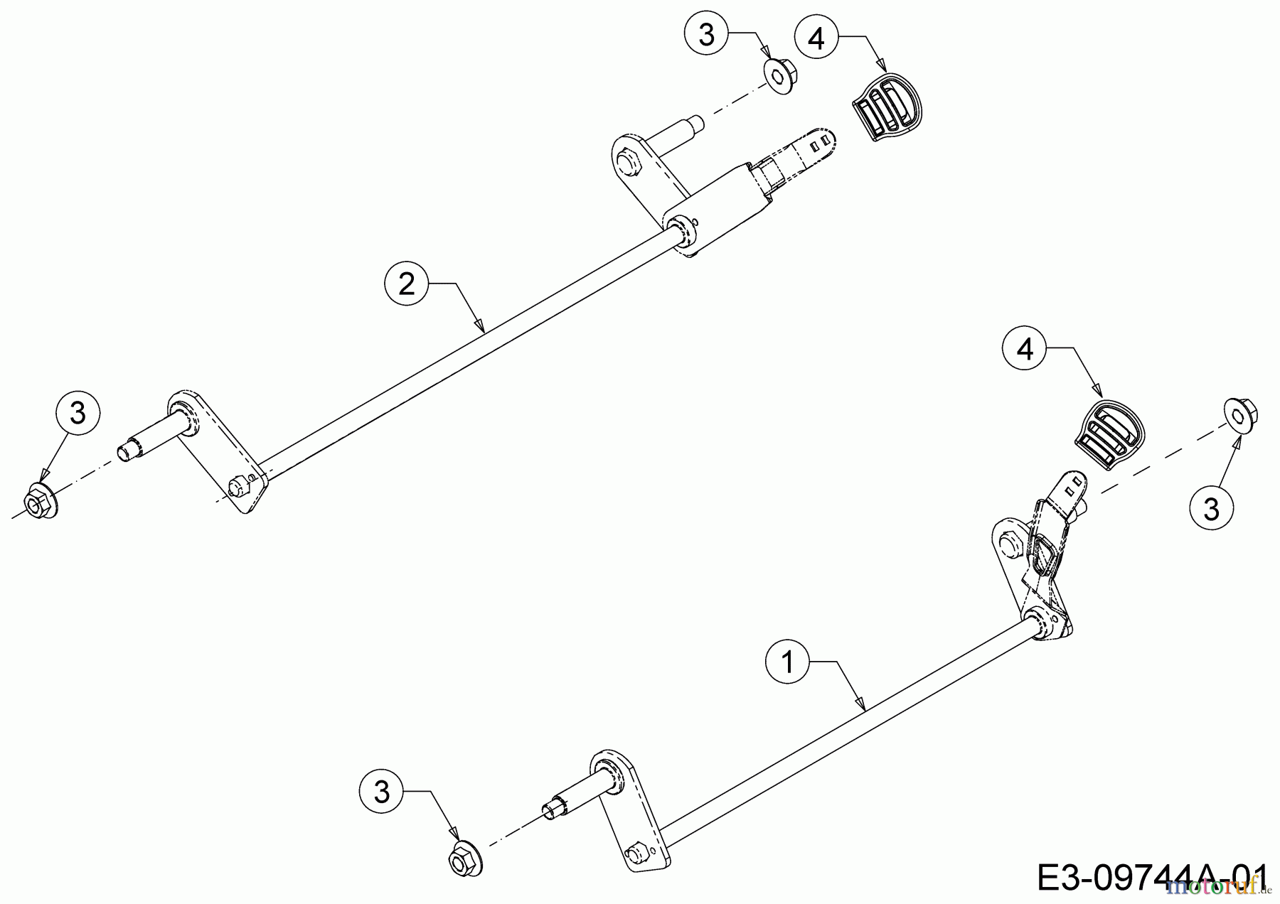  Black-Line Petrol mower BL 3546 11A-TE5B683  (2016) Axles, Height adjustment