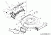 Troy-Bilt 21" 11A-B2A9309 (2018) Listas de piezas de repuesto y dibujos Deflector, Rear baffle, Deck housing, Mulching flap