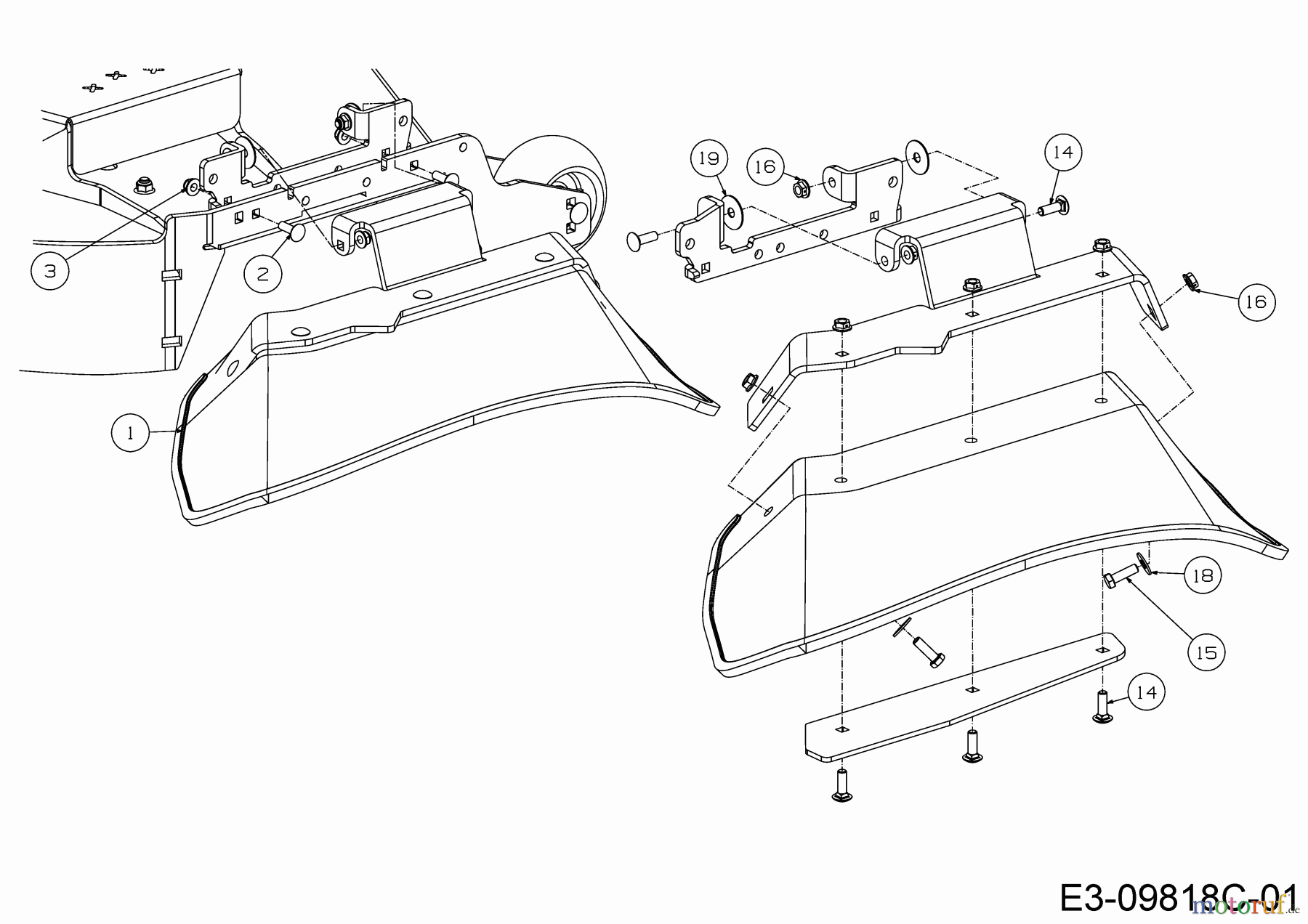  Cub Cadet Zero Turn Pro Z 100-54 53AWEFJA330  (2018) Deflector